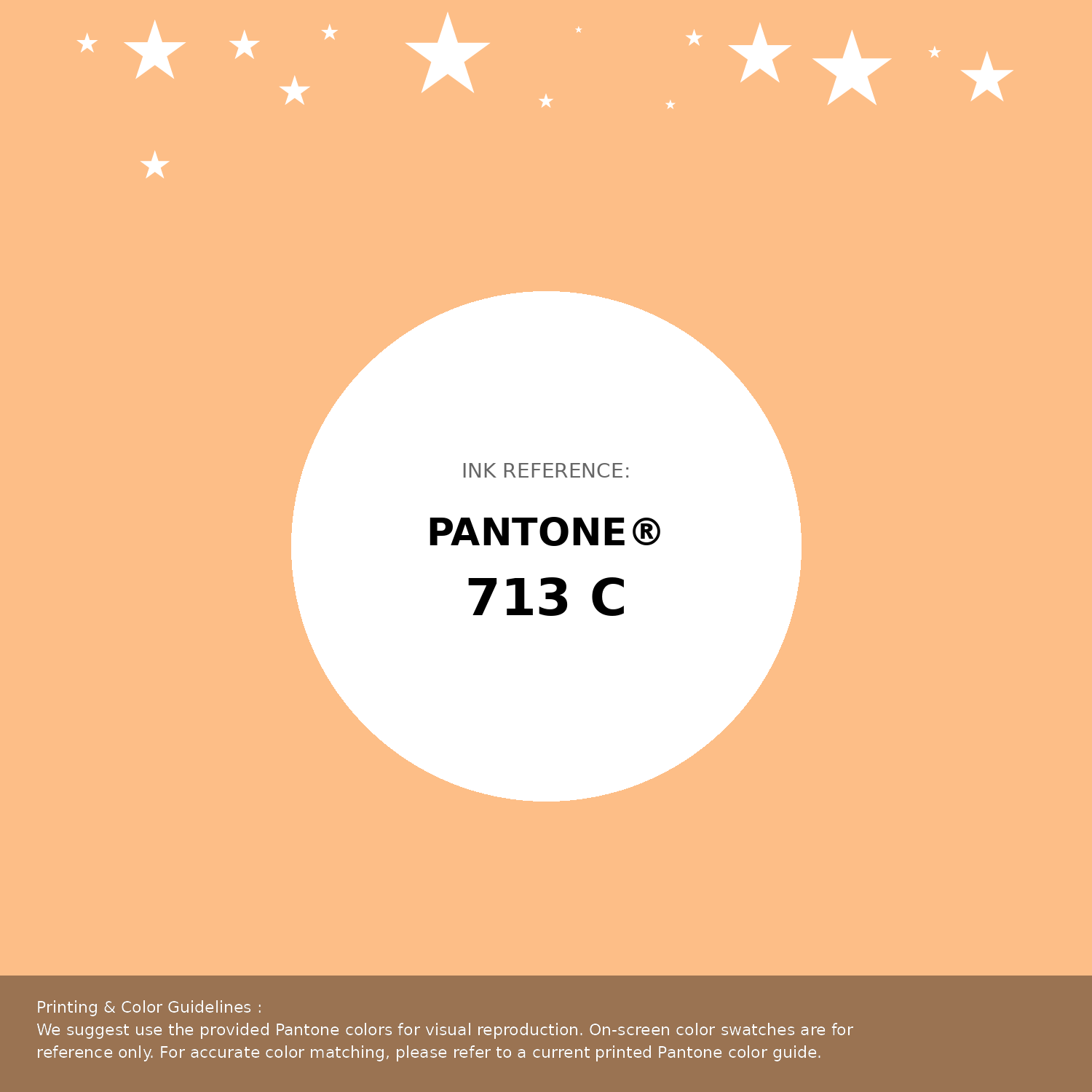Beautiful Pantone swatch artwork featuring Pantone 713 C Color | Hex color Code #fdbe87. Professional color swatch design perfect for designers and color enthusiasts. #pantone #colorswatch #designresource #fdbe87