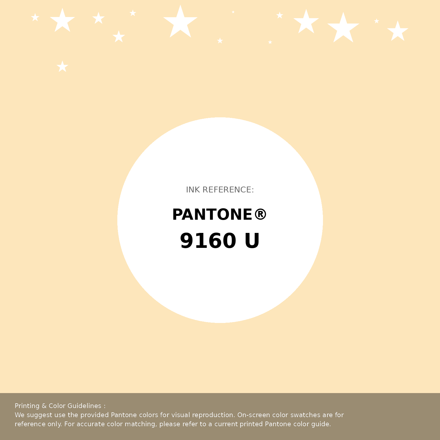 Beautiful Pantone swatch artwork featuring Pantone 9160 U Color | Hex color Code #fde6bb. Professional color swatch design perfect for designers and color enthusiasts. #pantone #colorswatch #designresource #fde6bb