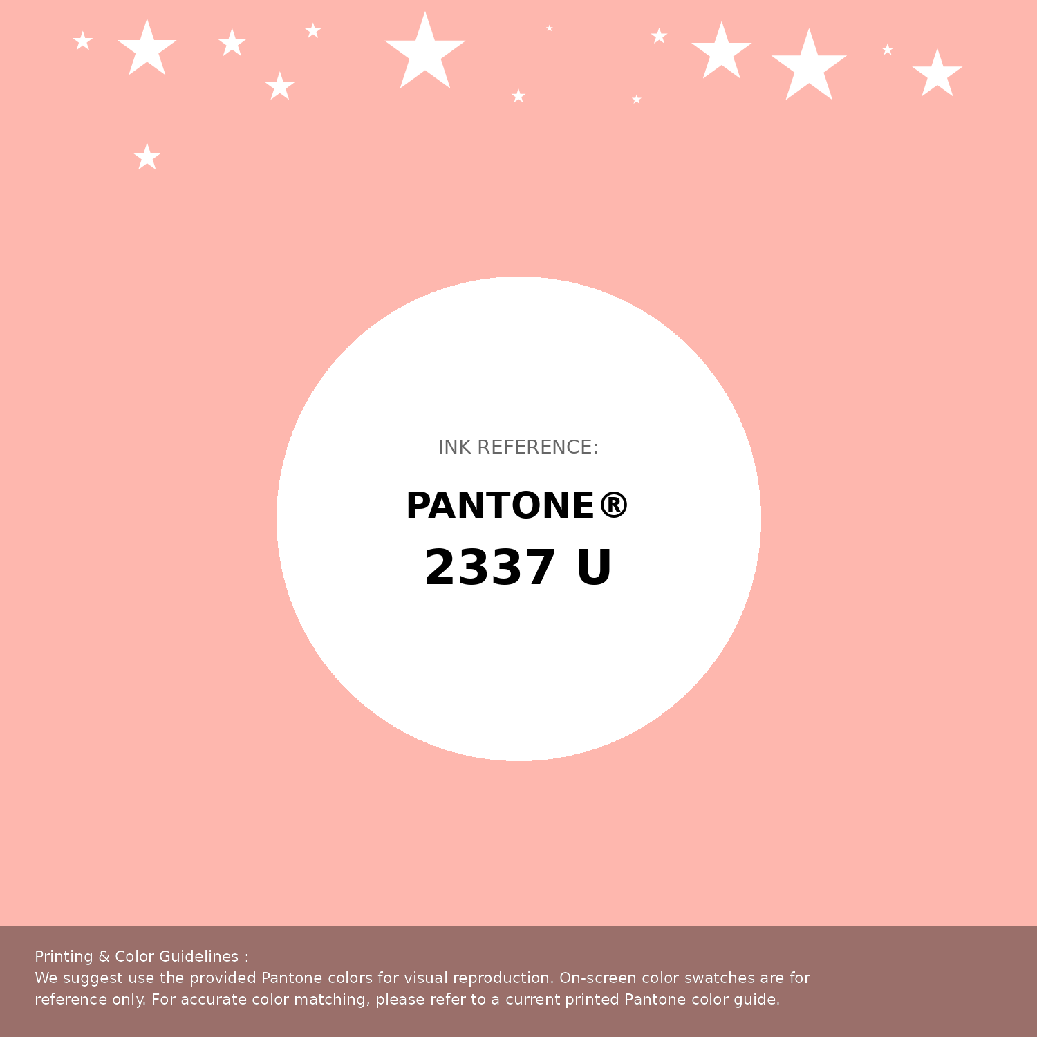 Beautiful Pantone swatch artwork featuring Pantone 2337 U Color | Hex color Code #feb7ae. Professional color swatch design perfect for designers and color enthusiasts. #pantone #colorswatch #designresource #feb7ae