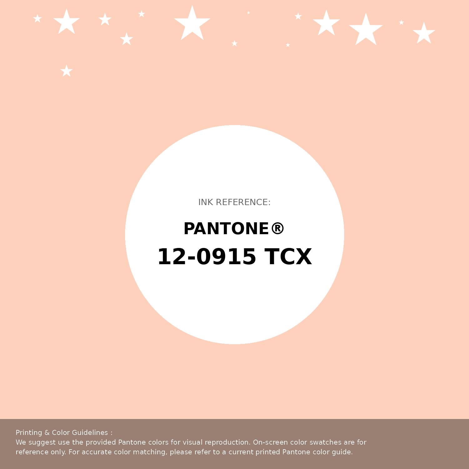 Beautiful Pantone swatch artwork featuring Pantone 12-0915 Tcx Pale Peach Color | Hex color Code #fed1bd. Professional color swatch design perfect for designers and color enthusiasts. #pantone #colorswatch #designresource #fed1bd