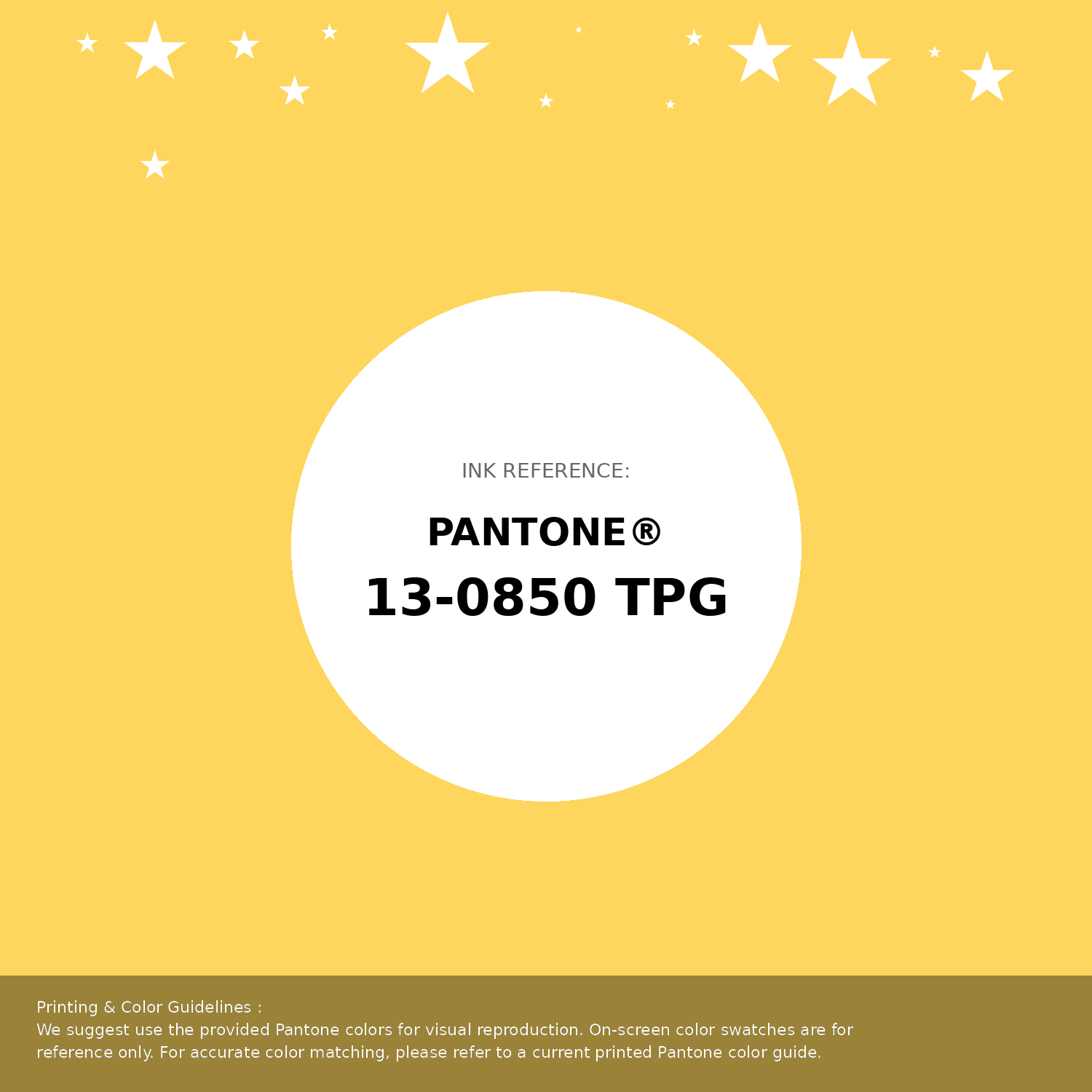 Beautiful Pantone swatch artwork featuring Pantone 13-0850 Tpg Aspen Gold Color | Hex color Code #fed65e. Professional color swatch design perfect for designers and color enthusiasts. #pantone #colorswatch #designresource #fed65e