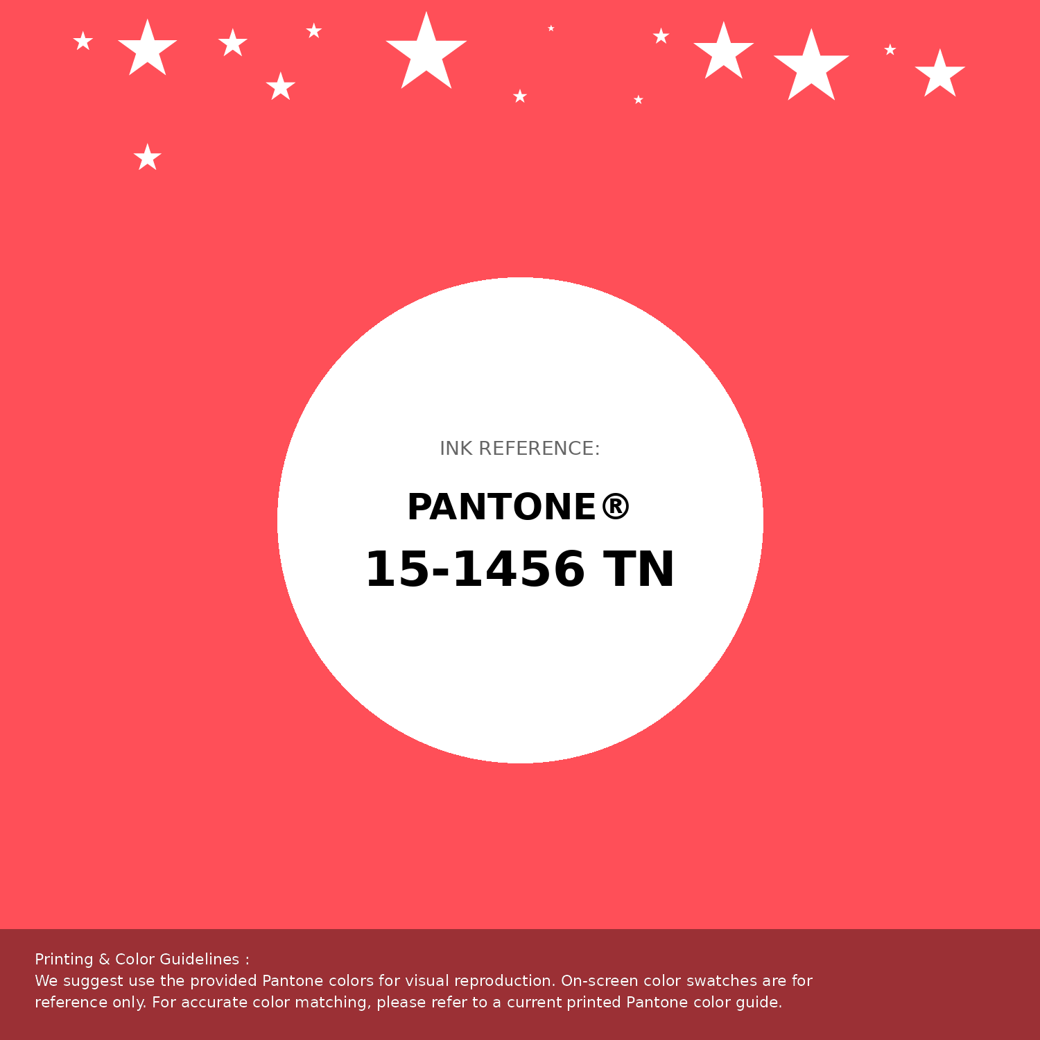 Beautiful Pantone swatch artwork featuring Pantone 15-1456 Tn Fiery Coral Color | Hex color Code #ff4f58. Professional color swatch design perfect for designers and color enthusiasts. #pantone #colorswatch #designresource #ff4f58