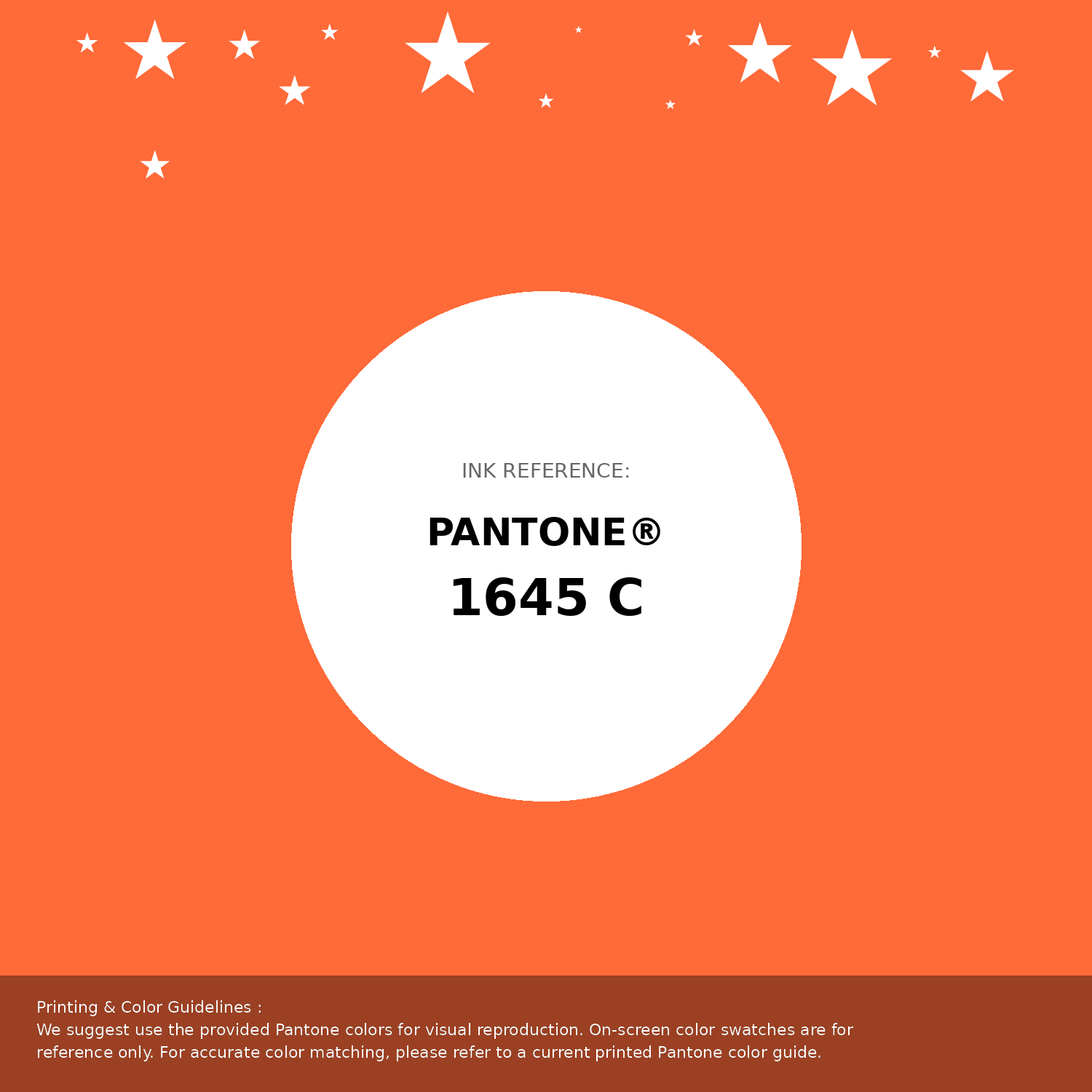 Beautiful Pantone swatch artwork featuring Pantone 1645 C Color | Hex color Code #ff6a39. Professional color swatch design perfect for designers and color enthusiasts. #pantone #colorswatch #designresource #ff6a39