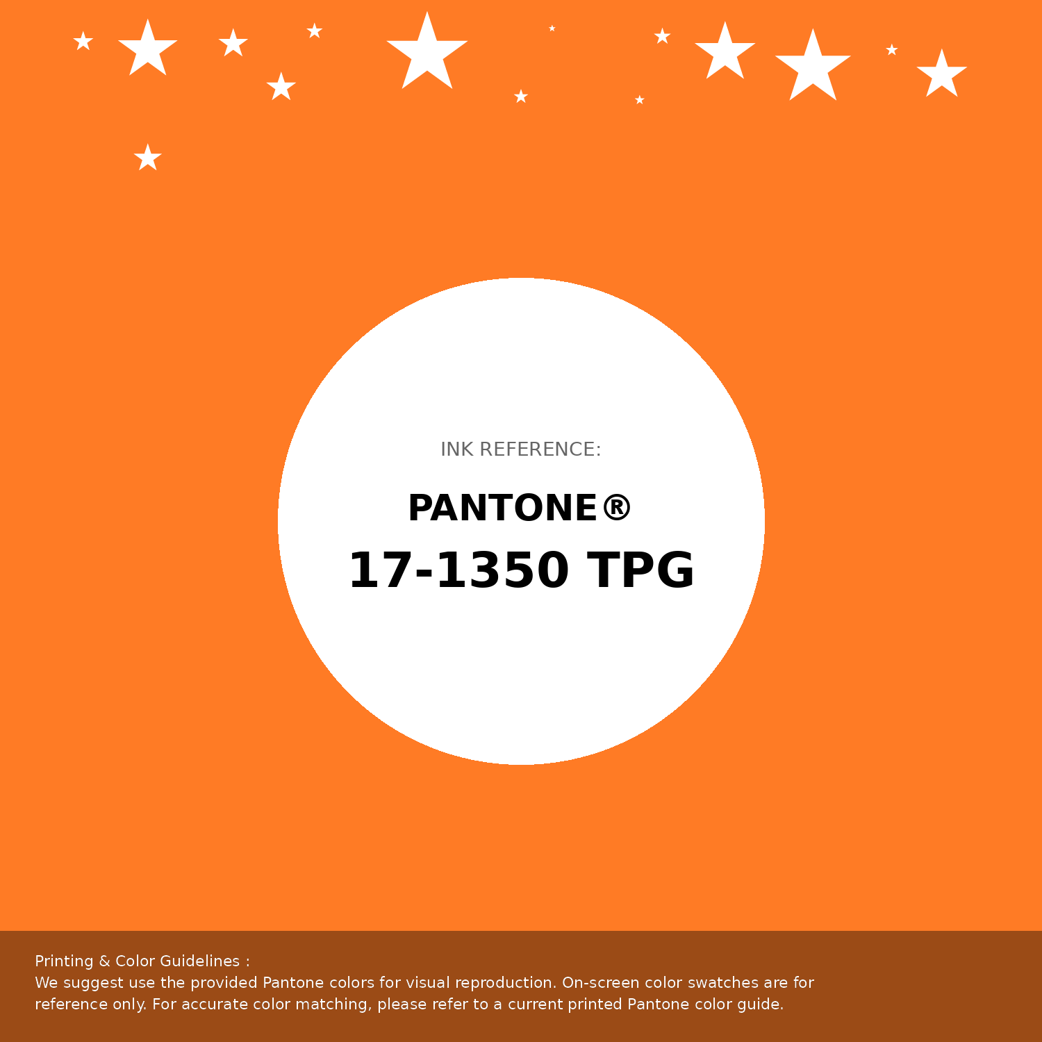 Beautiful Pantone swatch artwork featuring Pantone 17-1350 Tpg Oriole Color | Hex color Code #ff7b25. Professional color swatch design perfect for designers and color enthusiasts. #pantone #colorswatch #designresource #ff7b25