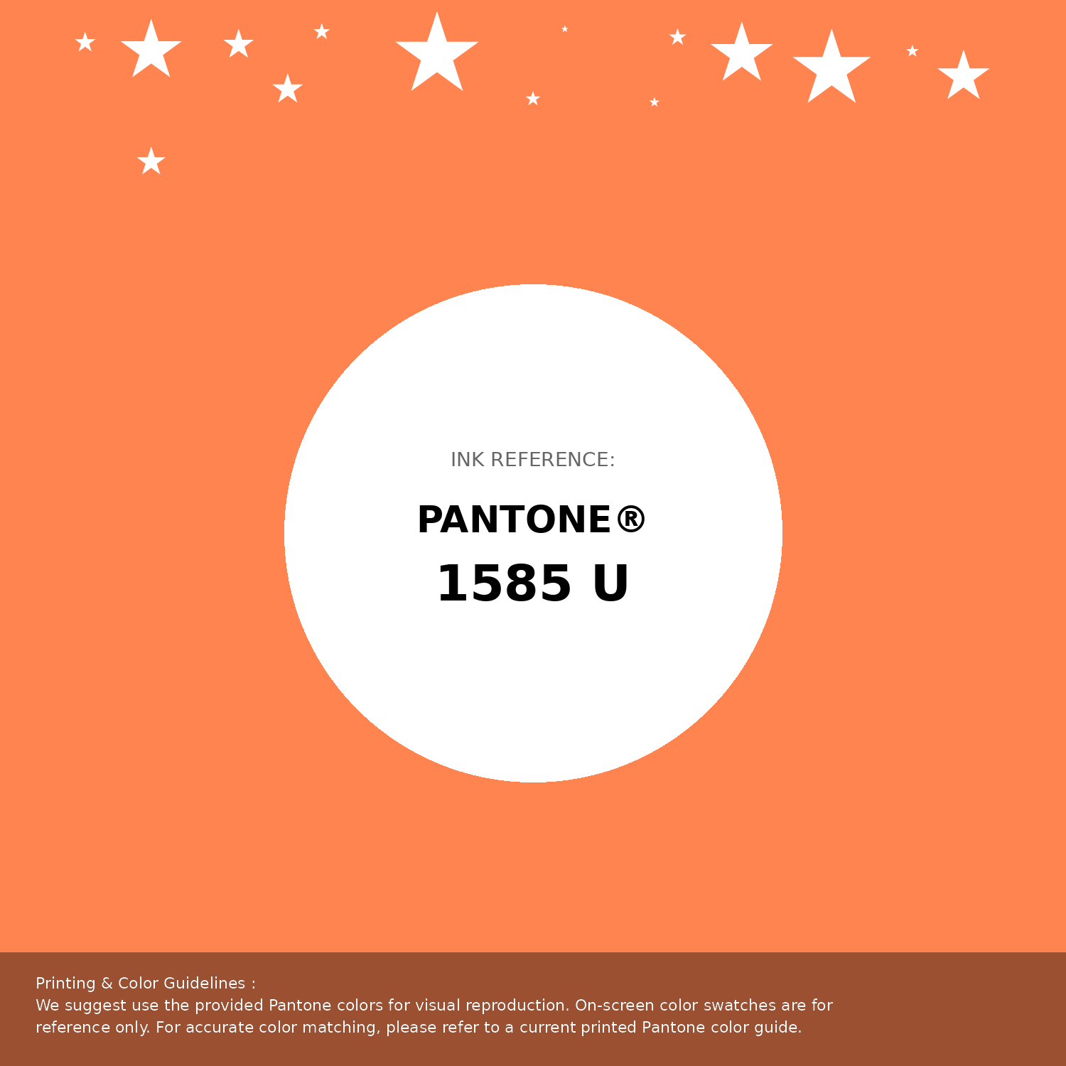 Beautiful Pantone swatch artwork featuring Pantone 1585 U Color | Hex color Code #ff8450. Professional color swatch design perfect for designers and color enthusiasts. #pantone #colorswatch #designresource #ff8450