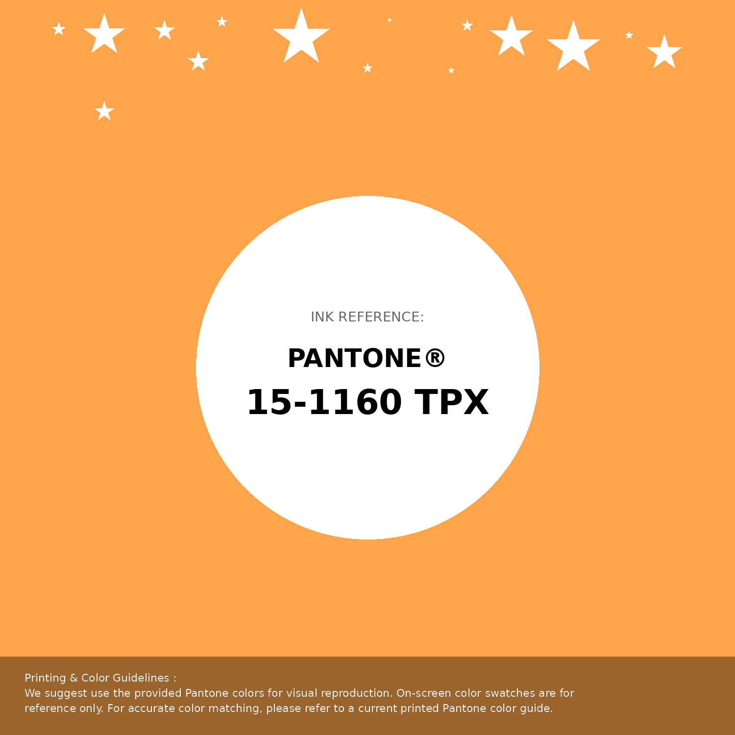 Beautiful Pantone swatch artwork featuring Pantone 15-1160 Tpx Blazing Orange Color | Hex color Code #ffa44a. Professional color swatch design perfect for designers and color enthusiasts. #pantone #colorswatch #designresource #ffa44a