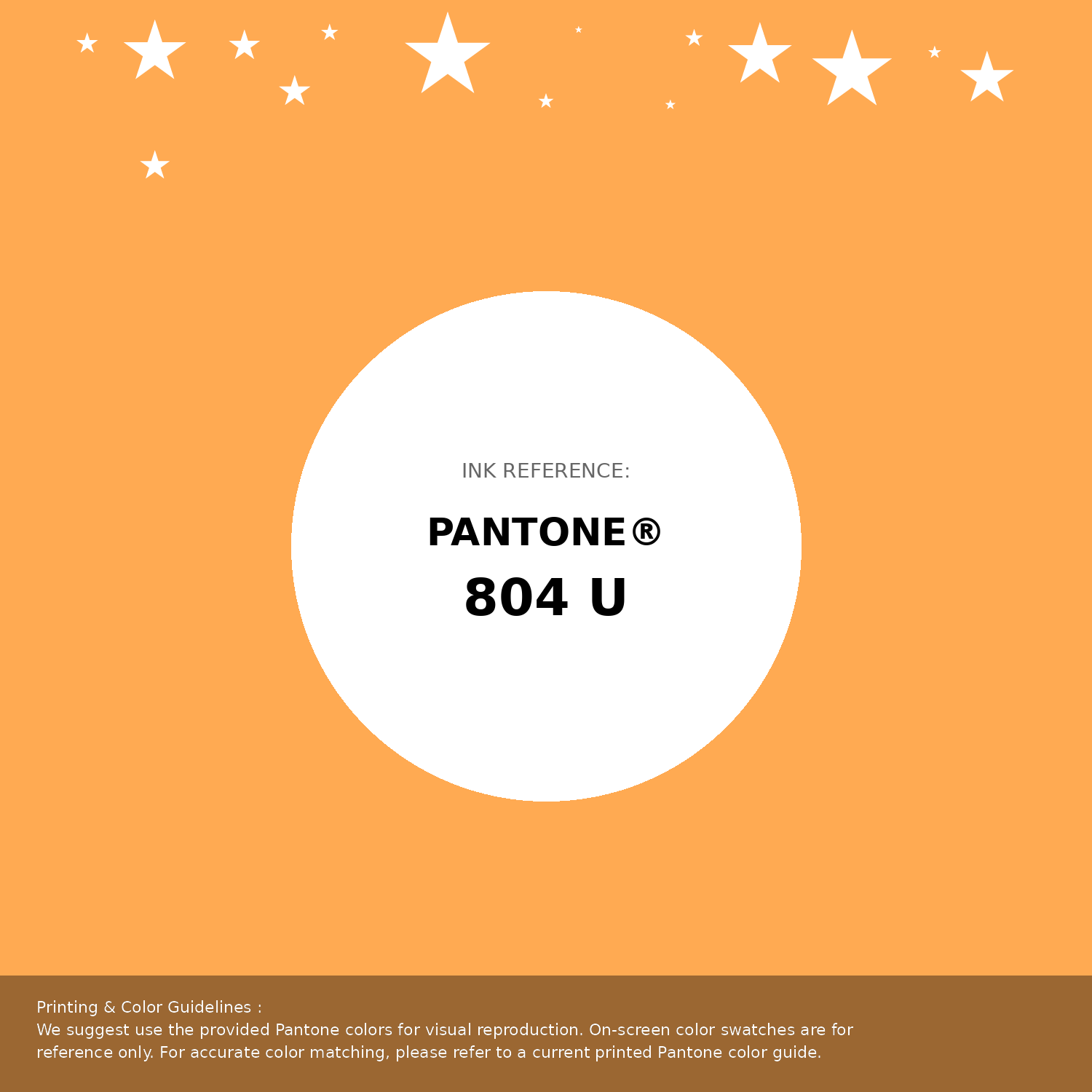 Beautiful Pantone swatch artwork featuring Pantone 804 U Color | Hex color Code #ffaa52. Professional color swatch design perfect for designers and color enthusiasts. #pantone #colorswatch #designresource #ffaa52