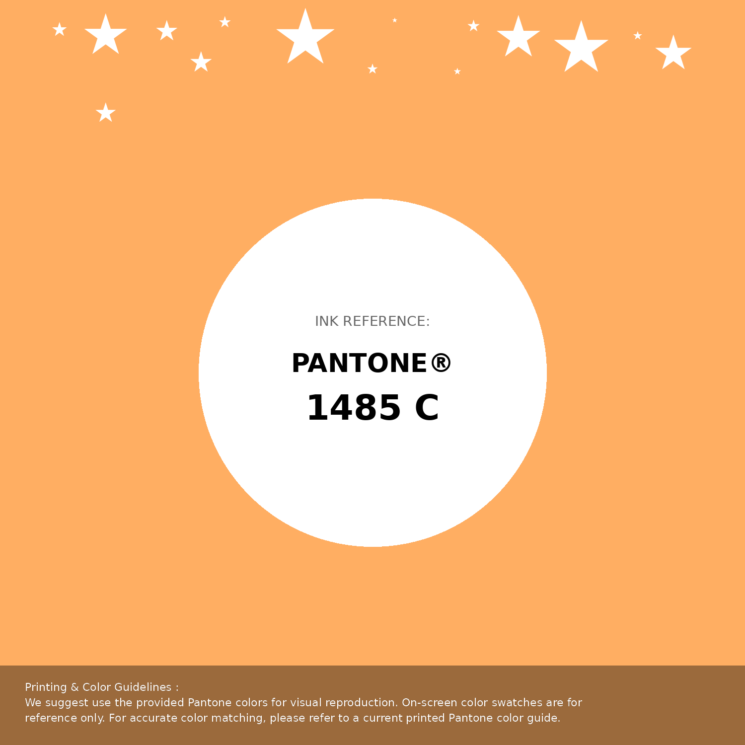 Beautiful Pantone swatch artwork featuring Pantone 1485 C Color | Hex color Code #ffae62. Professional color swatch design perfect for designers and color enthusiasts. #pantone #colorswatch #designresource #ffae62