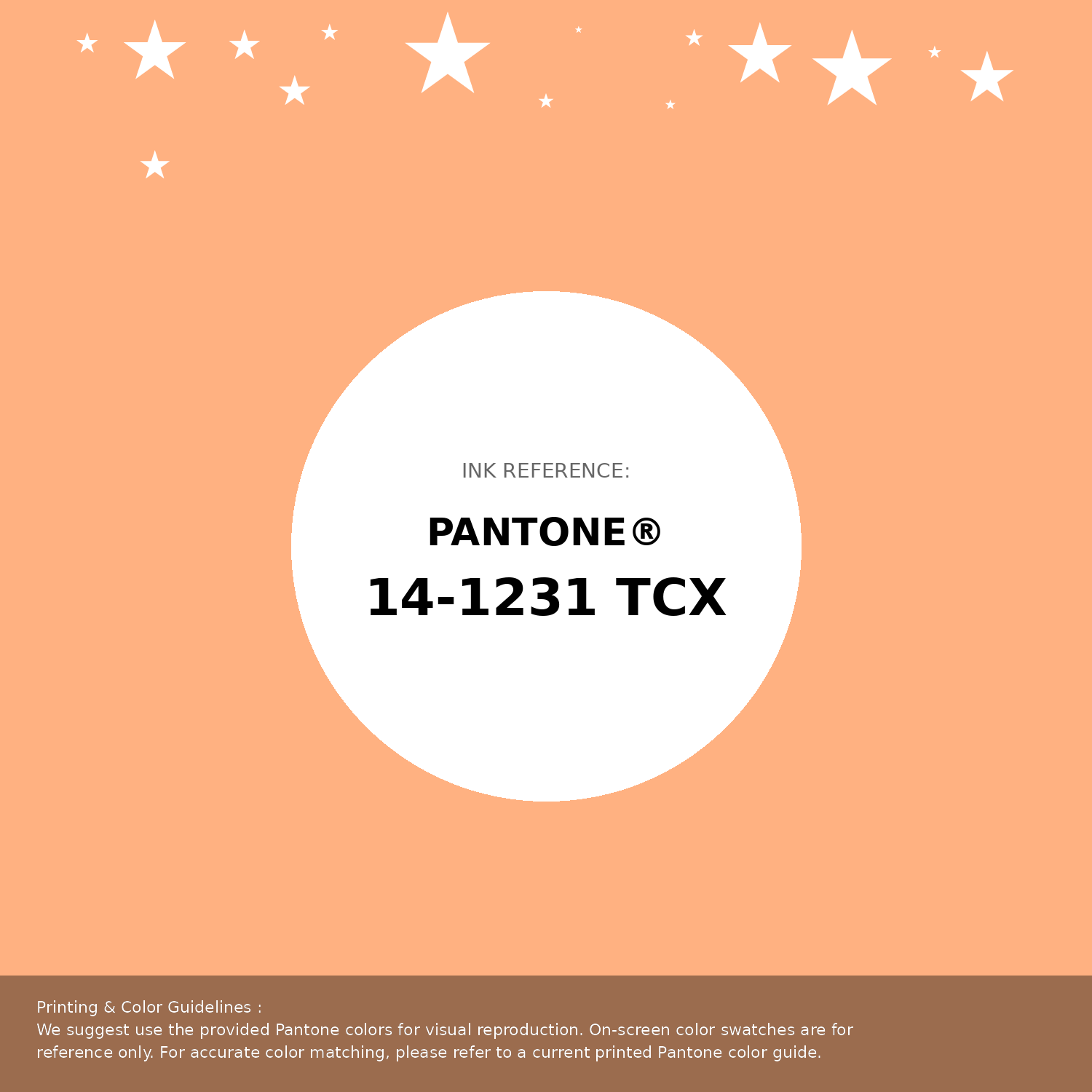 Beautiful Pantone swatch artwork featuring Pantone 14-1231 Tcx Peach Cobbler Color | Hex color Code #ffb181. Professional color swatch design perfect for designers and color enthusiasts. #pantone #colorswatch #designresource #ffb181