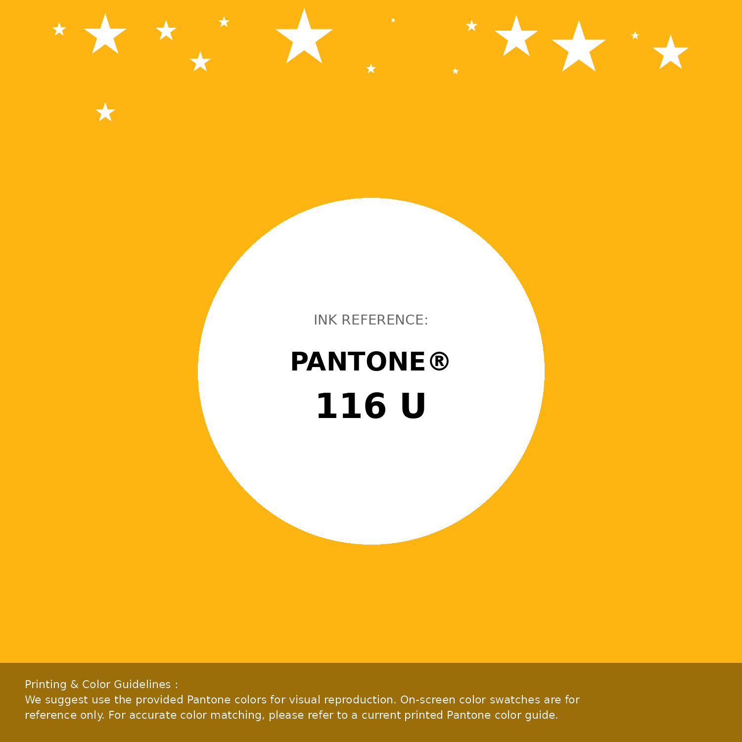 Beautiful Pantone swatch artwork featuring Pantone 116 U Color | Hex color Code #ffb511. Professional color swatch design perfect for designers and color enthusiasts. #pantone #colorswatch #designresource #ffb511