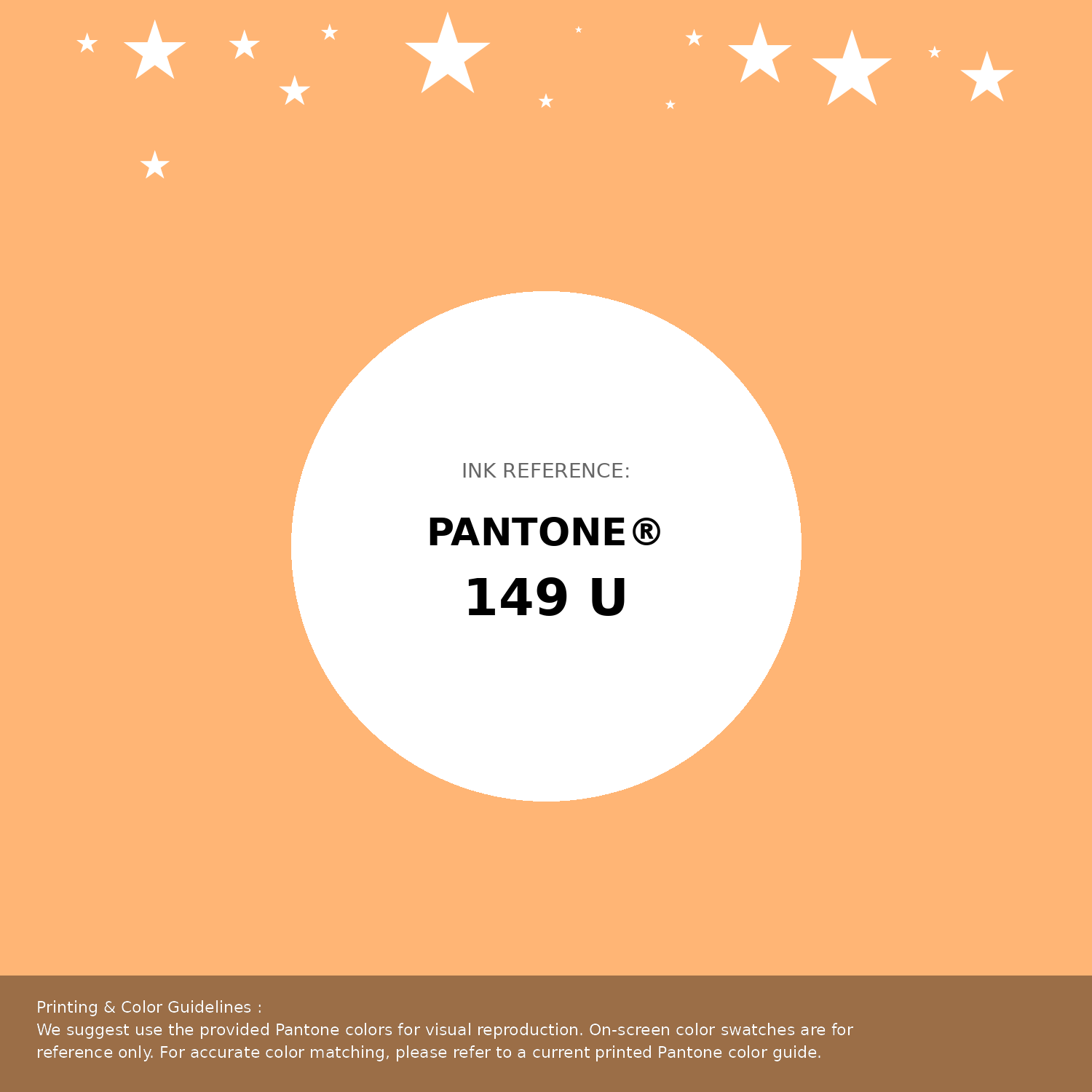 Beautiful Pantone swatch artwork featuring Pantone 149 U Color | Hex color Code #ffb575. Professional color swatch design perfect for designers and color enthusiasts. #pantone #colorswatch #designresource #ffb575