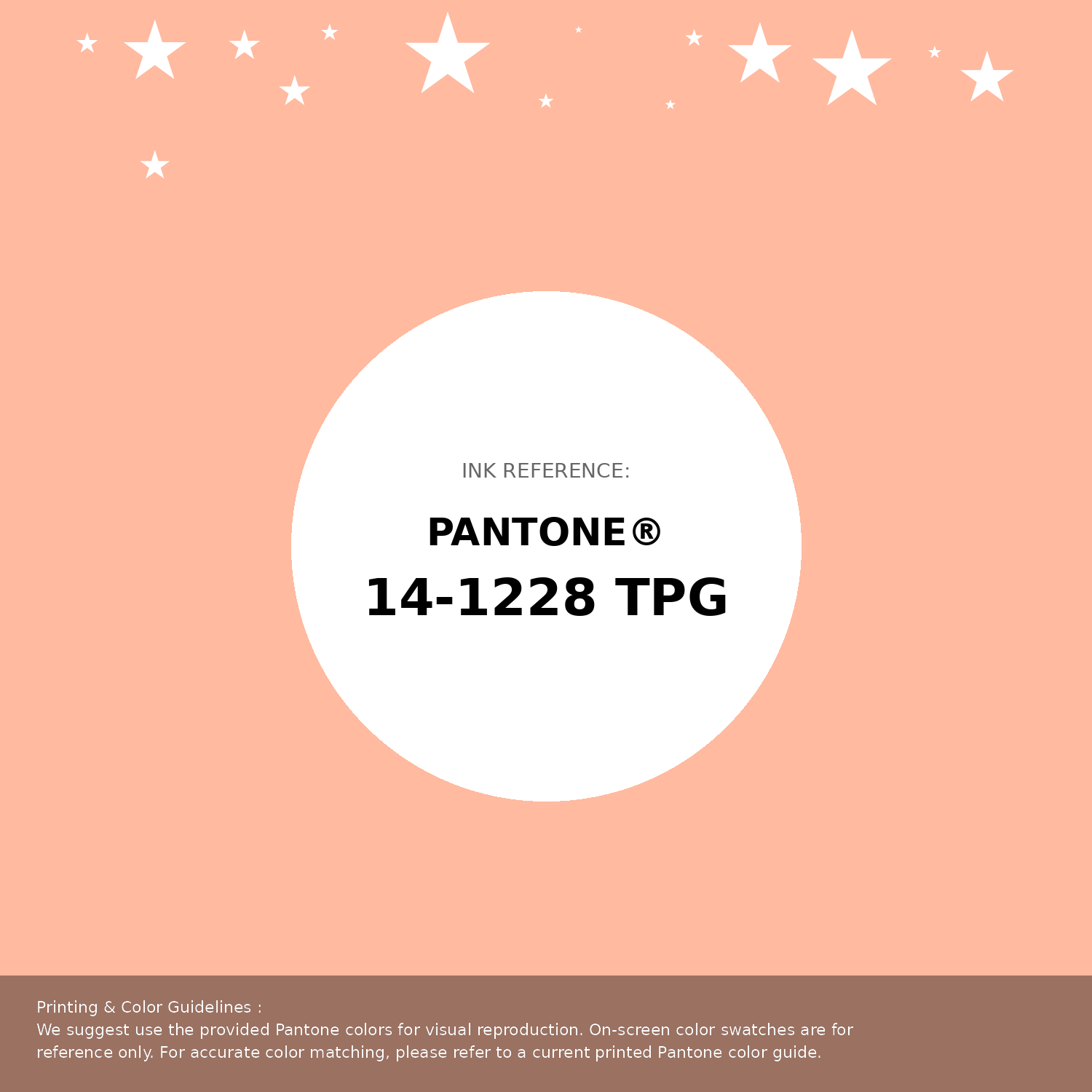 Beautiful Pantone swatch artwork featuring Pantone 14-1228 Tpg Peach Nectar Color | Hex color Code #ffbaa0. Professional color swatch design perfect for designers and color enthusiasts. #pantone #colorswatch #designresource #ffbaa0