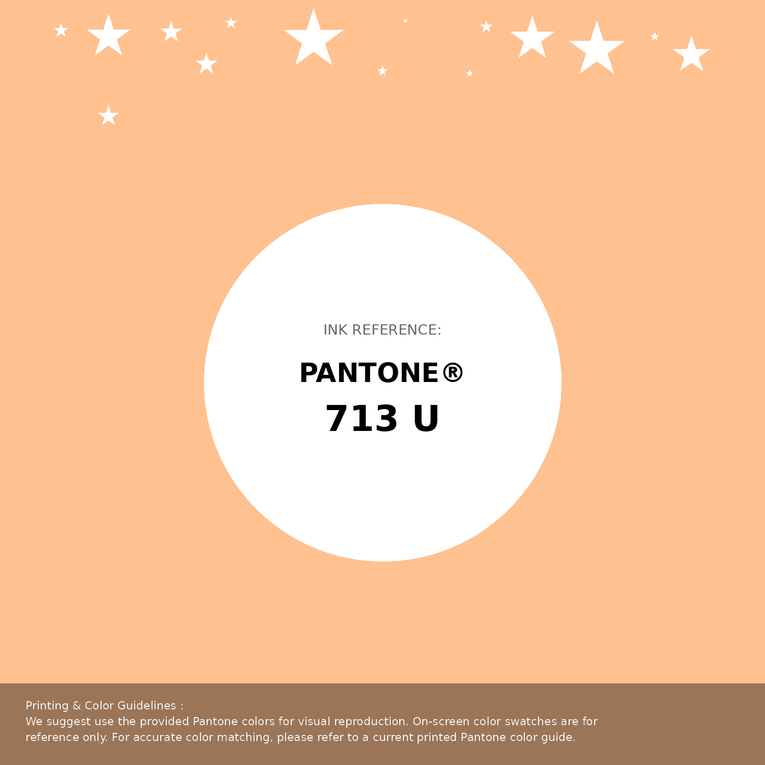 Beautiful Pantone swatch artwork featuring Pantone 713 U Color | Hex color Code #ffc190. Professional color swatch design perfect for designers and color enthusiasts. #pantone #colorswatch #designresource #ffc190