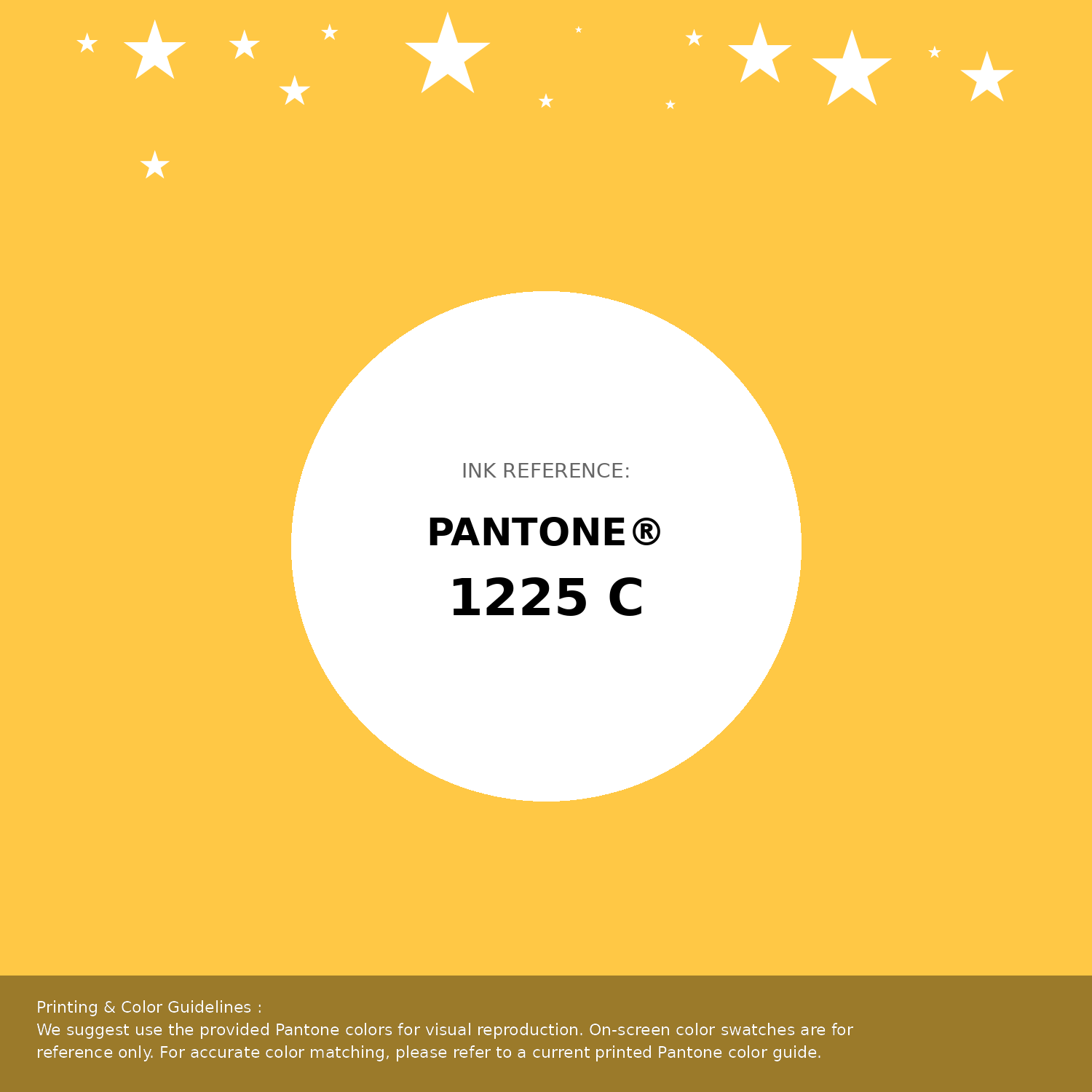 Beautiful Pantone swatch artwork featuring Pantone 1225 C Color | Hex color Code #ffc845. Professional color swatch design perfect for designers and color enthusiasts. #pantone #colorswatch #designresource #ffc845
