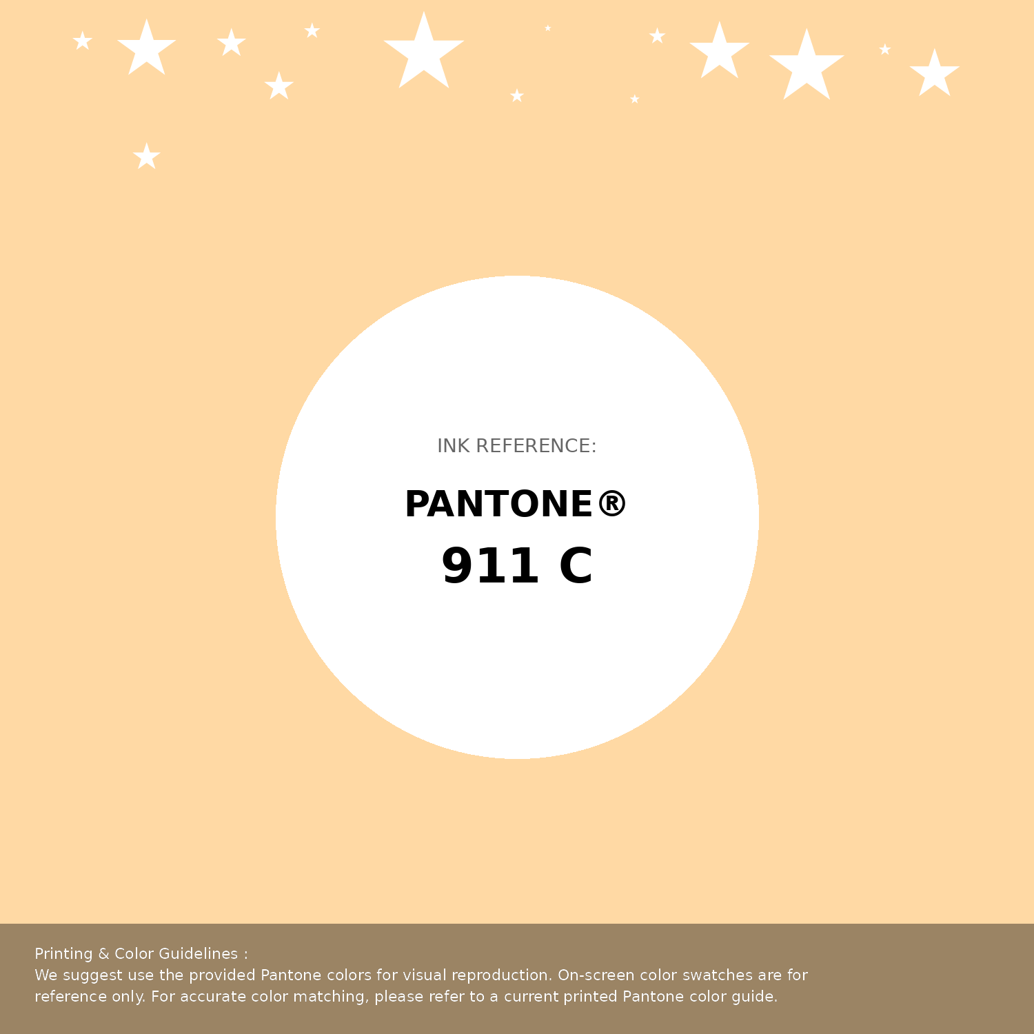 Beautiful Pantone swatch artwork featuring Pantone 911 C Color | Hex color Code #ffd9a4. Professional color swatch design perfect for designers and color enthusiasts. #pantone #colorswatch #designresource #ffd9a4