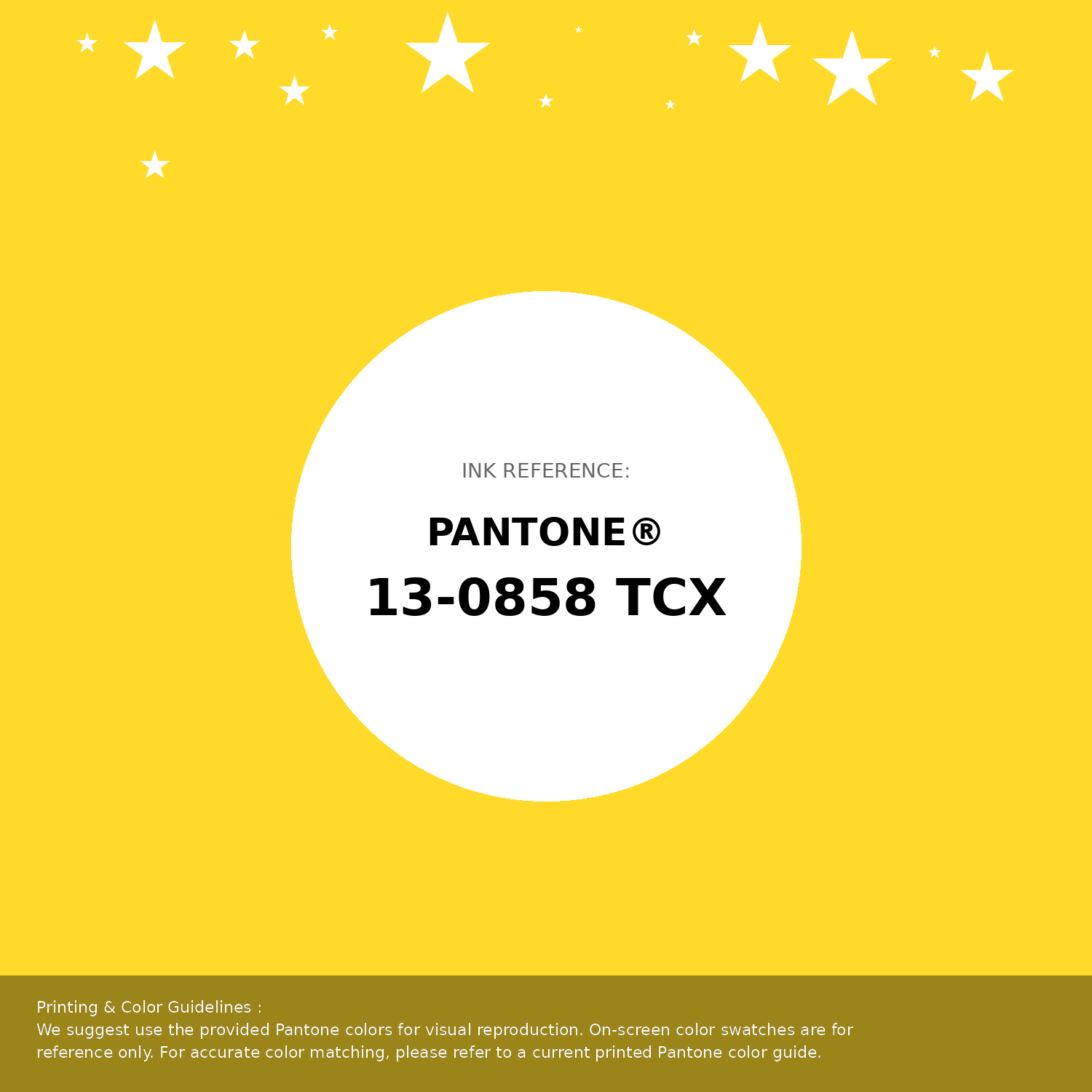 Hex Color #ffda29 | Printing Match PANTONE 13-0858 TCX | Color