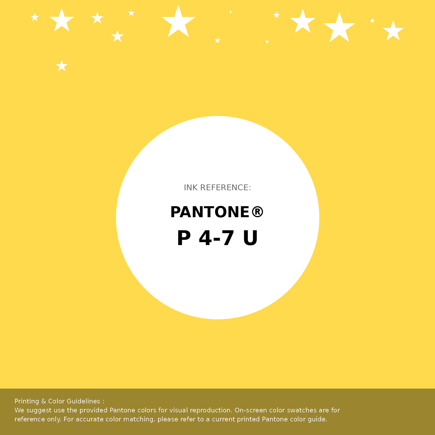 Beautiful Pantone swatch artwork featuring Pantone P 4-7 U Color | Hex color Code #ffda4d. Professional color swatch design perfect for designers and color enthusiasts. #pantone #colorswatch #designresource #ffda4d