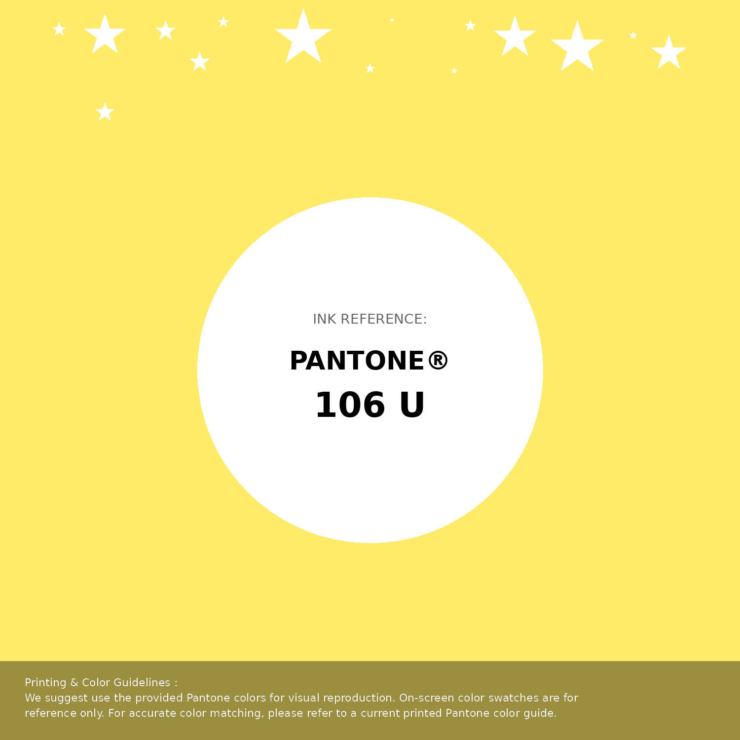 Beautiful Pantone swatch artwork featuring Pantone 106 U Color | Hex color Code #ffeb68. Professional color swatch design perfect for designers and color enthusiasts. #pantone #colorswatch #designresource #ffeb68