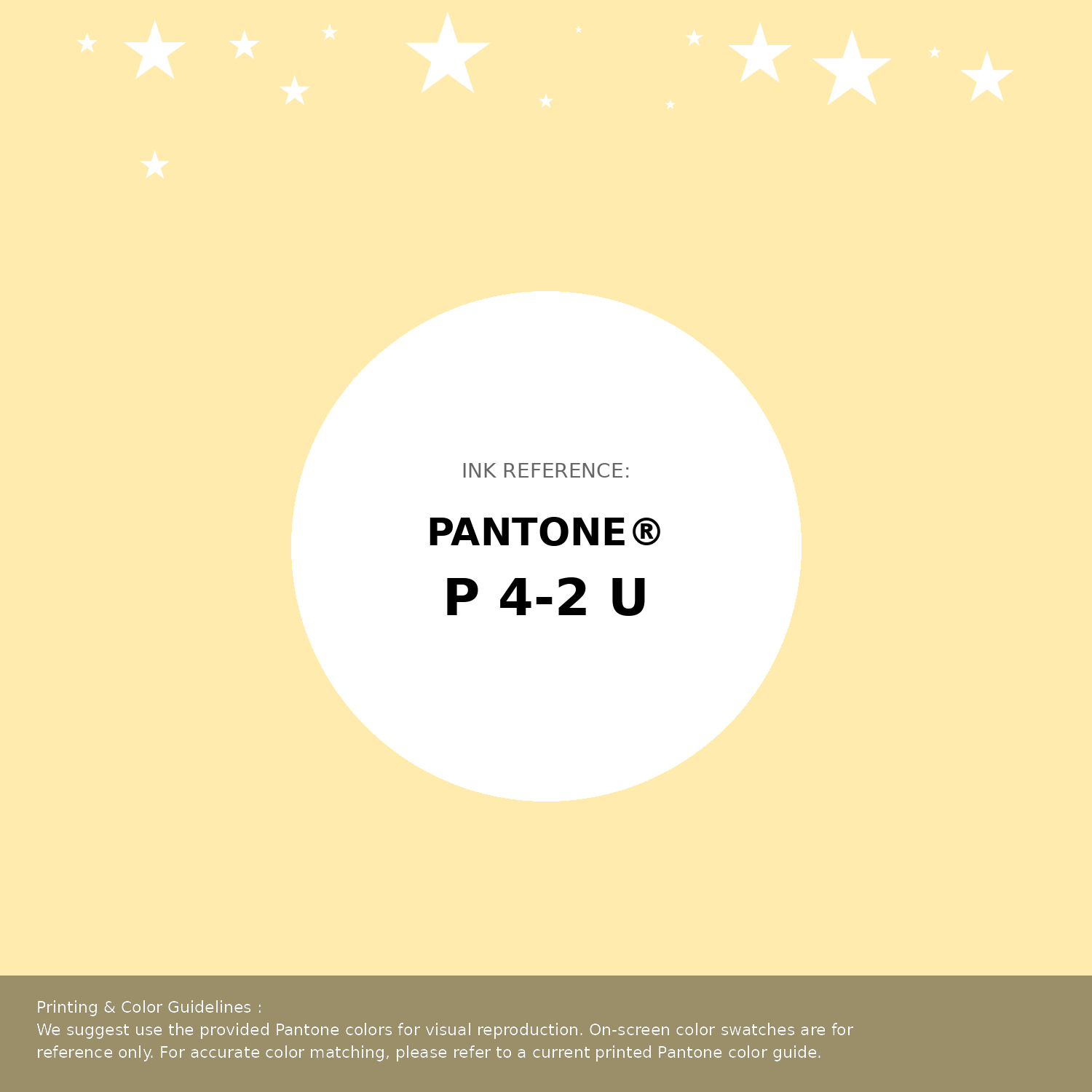 Beautiful Pantone swatch artwork featuring Pantone P 4-2 U Color | Hex color Code #ffebad. Professional color swatch design perfect for designers and color enthusiasts. #pantone #colorswatch #designresource #ffebad