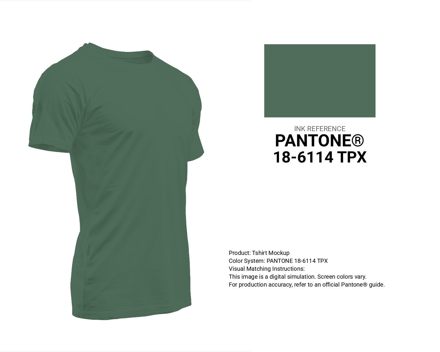 Hex Color #4f6d5a | Printing Match PANTONE 18-6114 TPX | Color