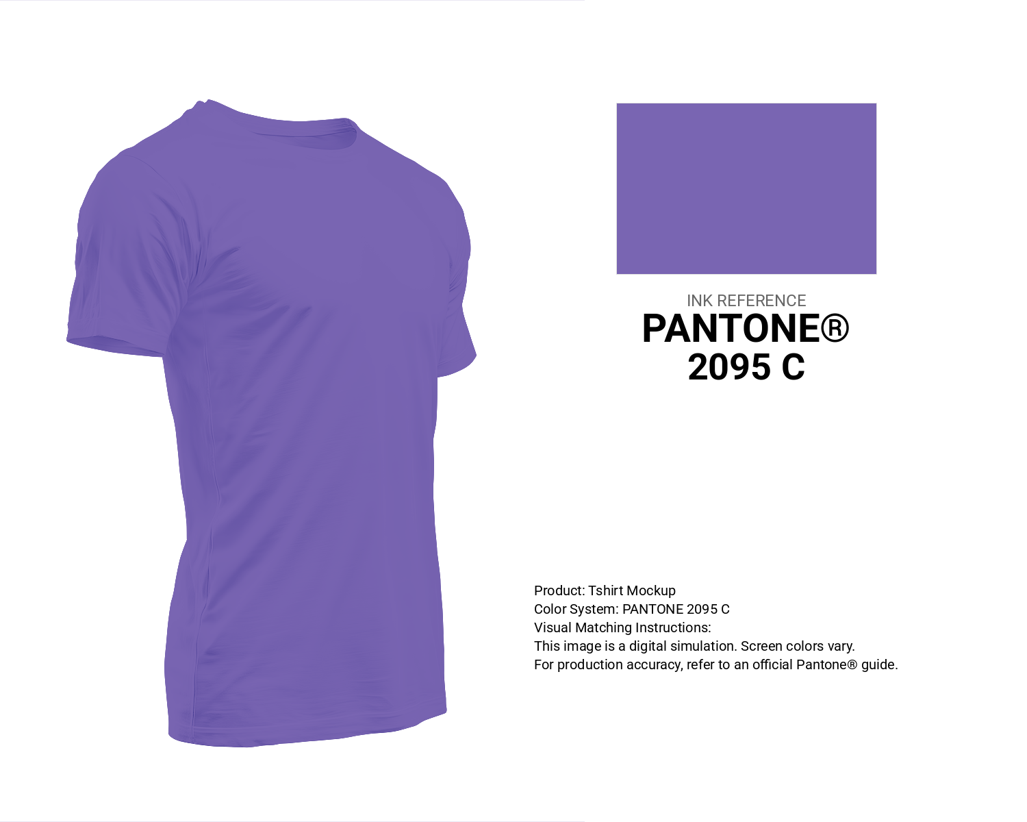 Creative T-shirt mockup featuring Pantone 2095 C Color | Hex color Code #7965b2. Perfect for fashion designers, apparel brands, and print-on-demand projects. #tshirt #mockup #fashion #7965b2