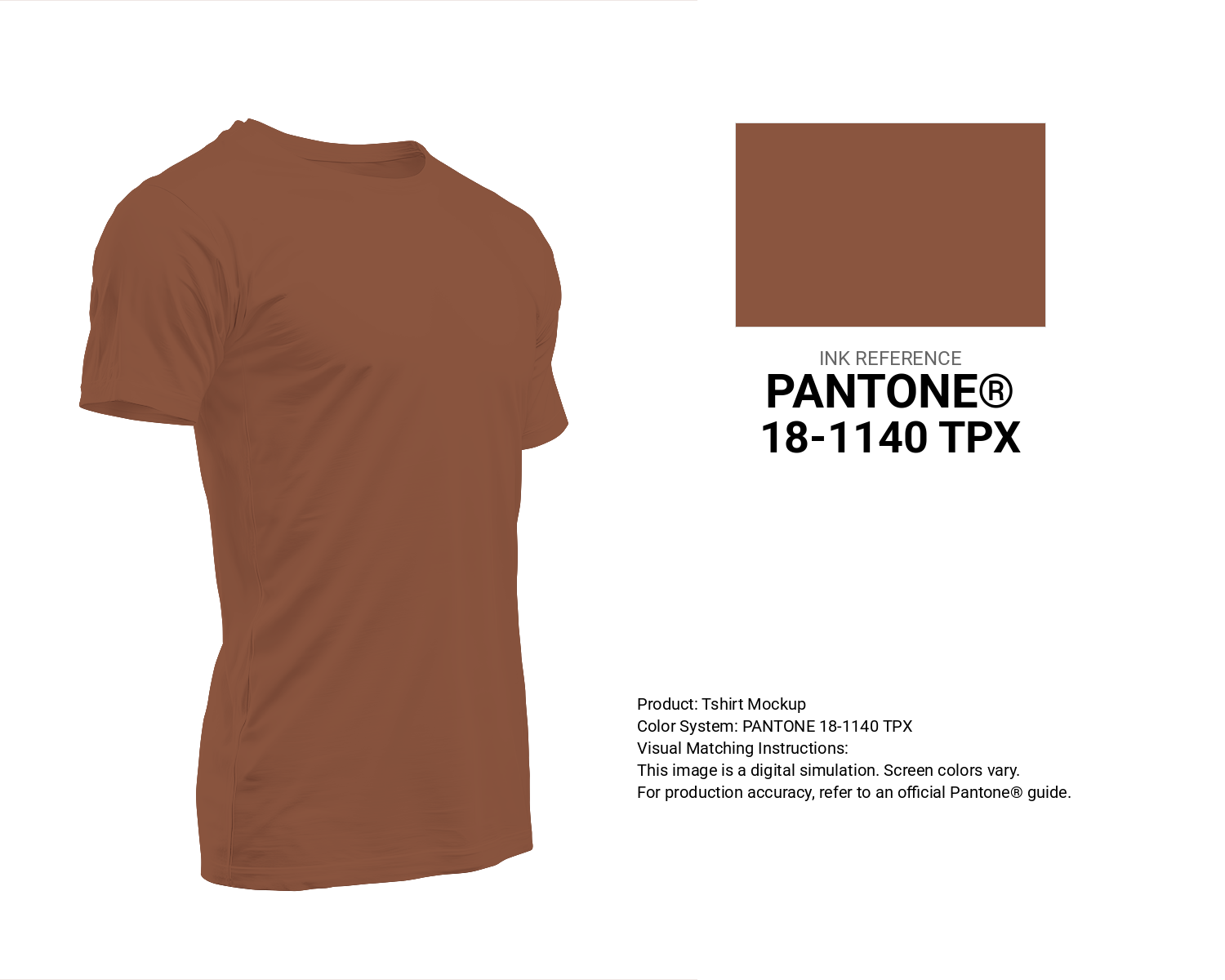 Hex Color #8a553f | Printing Match PANTONE 18-1140 TPX | Color