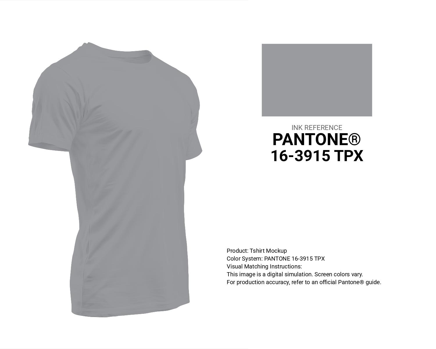 Creative T-shirt mockup featuring Pantone 16-3915 Tpx Alloy Color | Hex color Code #9a9b9f. Perfect for fashion designers, apparel brands, and print-on-demand projects. #tshirt #mockup #fashion #9a9b9f