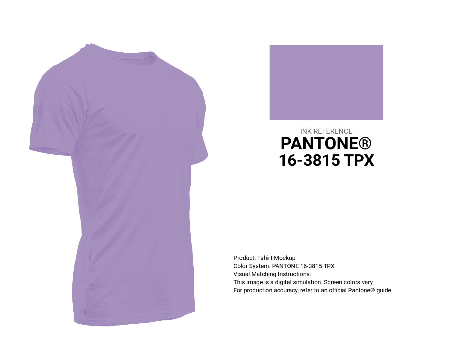 Creative T-shirt mockup featuring Pantone 16-3815 Tpx Viola Color | Hex color Code #a893c0. Perfect for fashion designers, apparel brands, and print-on-demand projects. #tshirt #mockup #fashion #a893c0