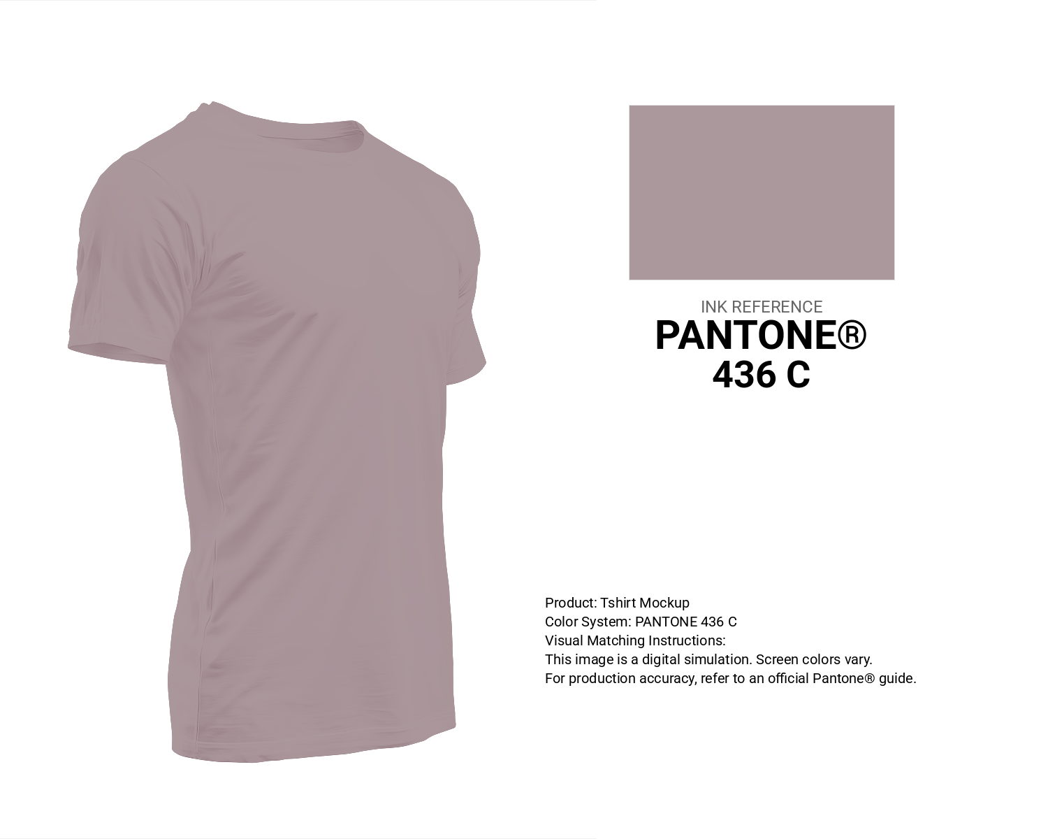 Creative T-shirt mockup featuring Pantone 436 C Color | Hex color Code #ab989d. Perfect for fashion designers, apparel brands, and print-on-demand projects. #tshirt #mockup #fashion #ab989d