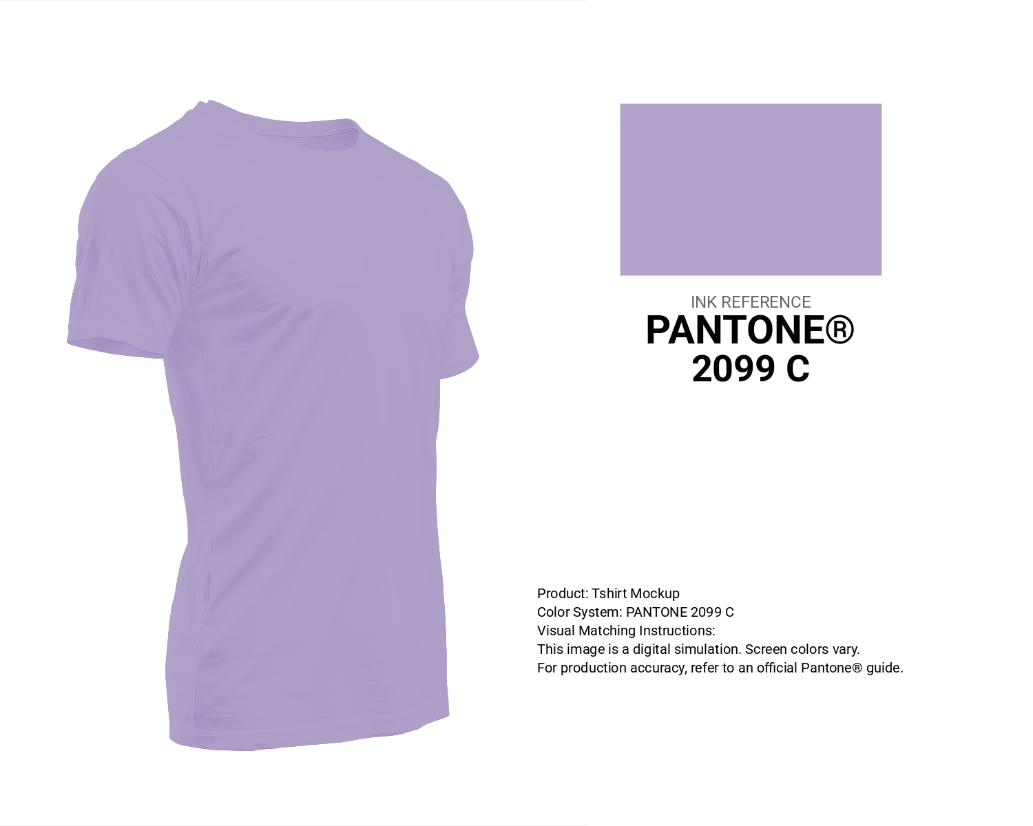 Creative T-shirt mockup featuring Pantone 2099 C Color | Hex color Code #b1a2ca. Perfect for fashion designers, apparel brands, and print-on-demand projects. #tshirt #mockup #fashion #b1a2ca