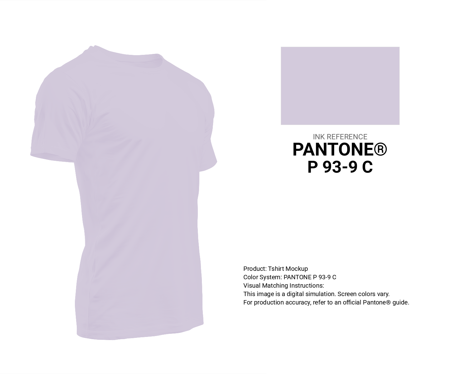 Creative T-shirt mockup featuring Pantone P 93-9 C Color | Hex color Code #d3cadc. Perfect for fashion designers, apparel brands, and print-on-demand projects. #tshirt #mockup #fashion #d3cadc