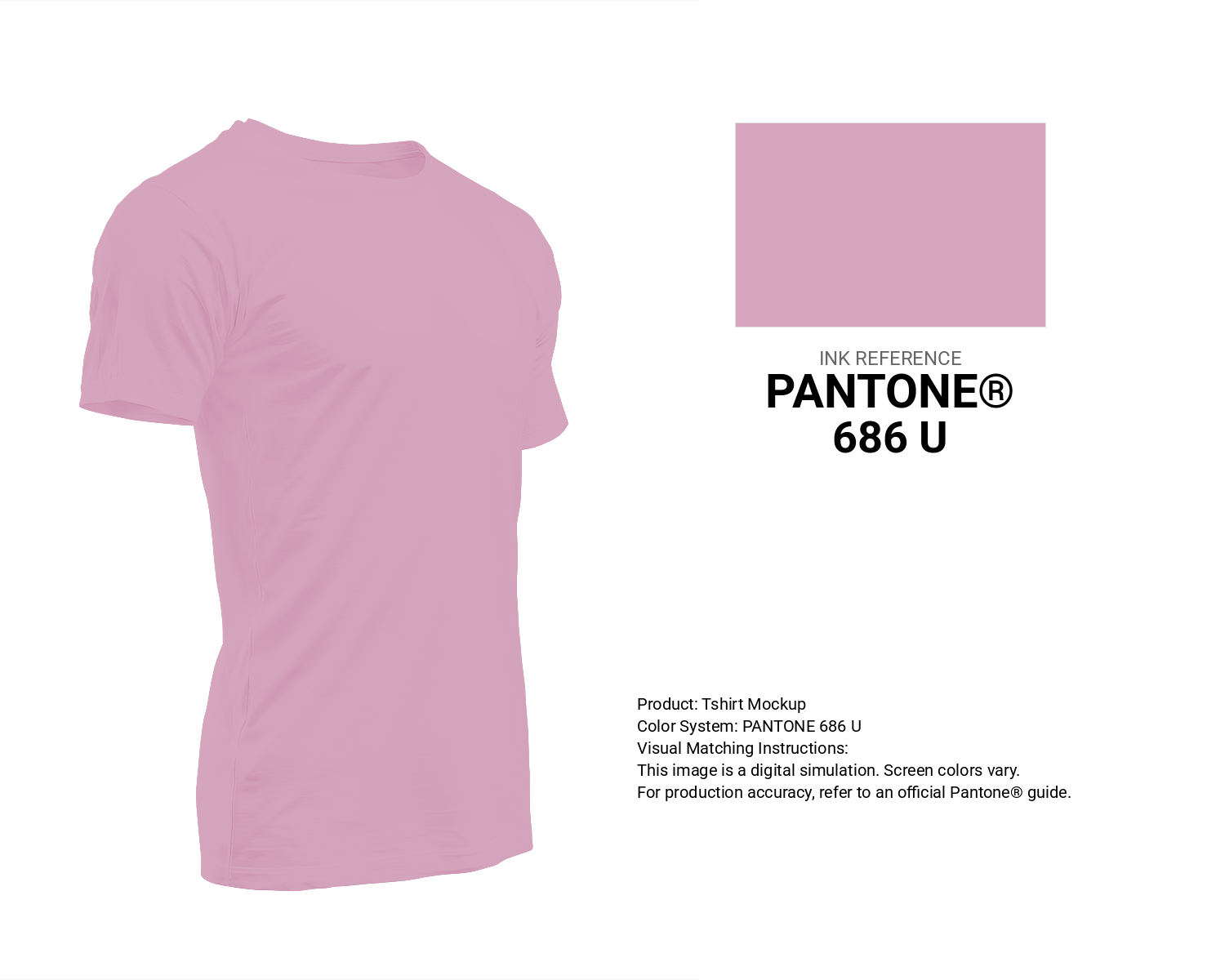Creative T-shirt mockup featuring Pantone 686 U Color | Hex color Code #d5a6be. Perfect for fashion designers, apparel brands, and print-on-demand projects. #tshirt #mockup #fashion #d5a6be