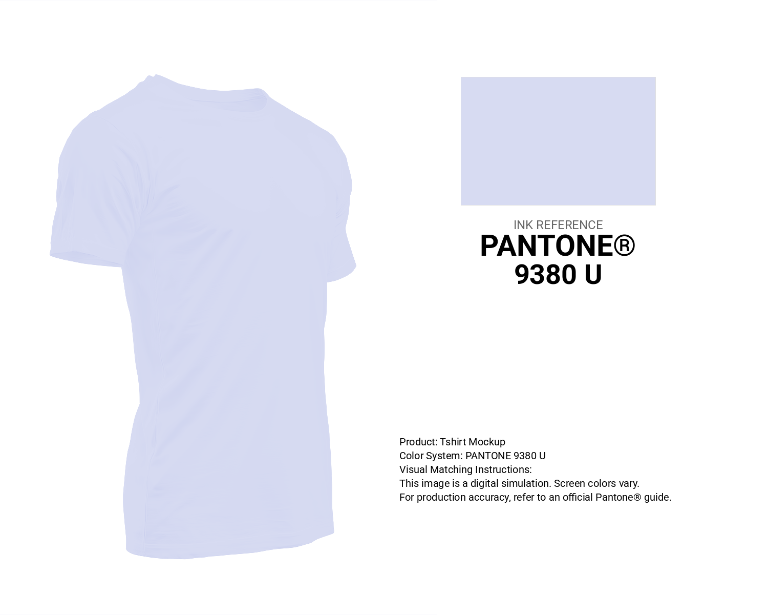 Creative T-shirt mockup featuring Pantone 9380 U Color | Hex color Code #d7dbf2. Perfect for fashion designers, apparel brands, and print-on-demand projects. #tshirt #mockup #fashion #d7dbf2