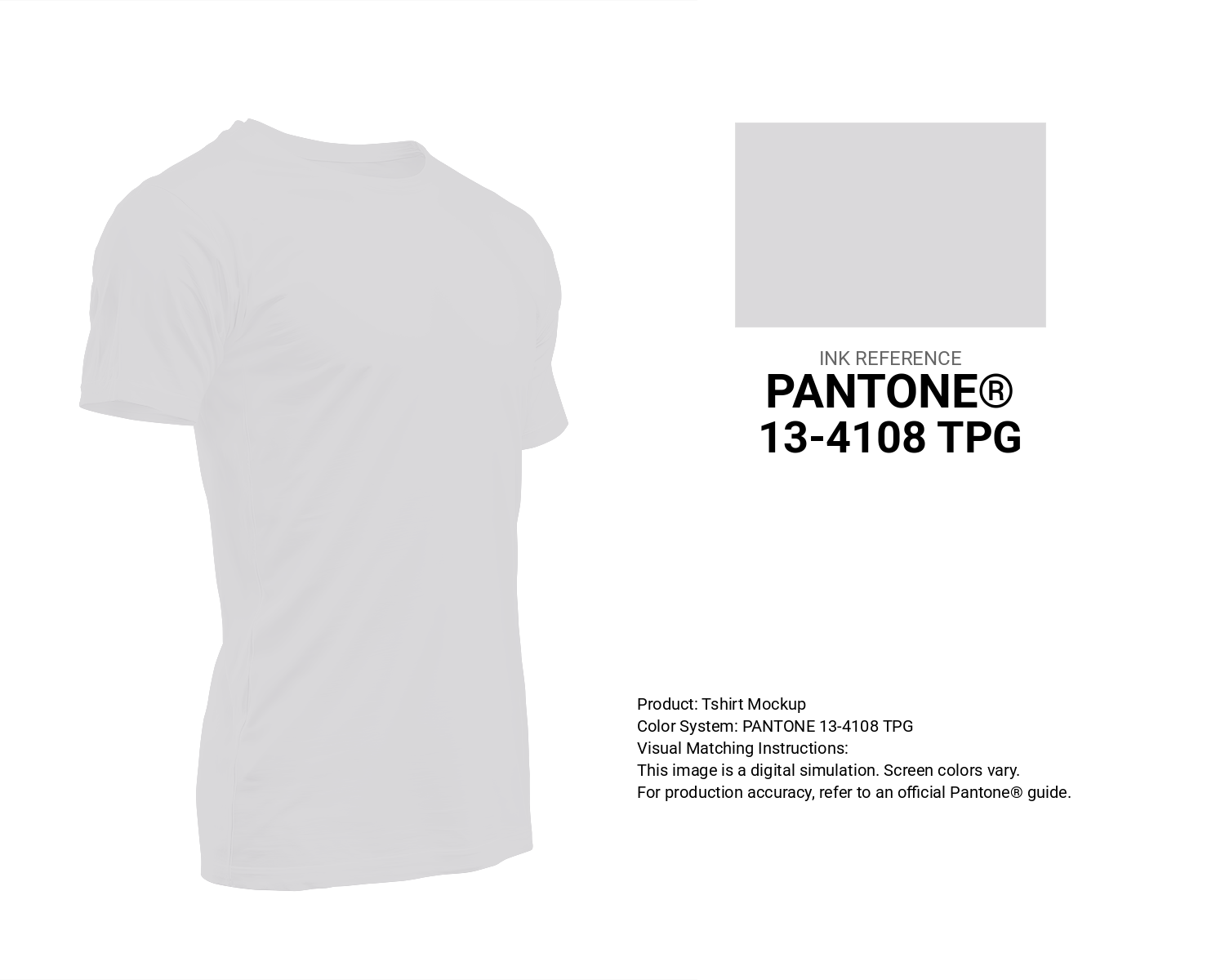 Creative T-shirt mockup featuring Pantone 13-4108 Tpg Nimbus Cloud Color | Hex color Code #dad9db. Perfect for fashion designers, apparel brands, and print-on-demand projects. #tshirt #mockup #fashion #dad9db