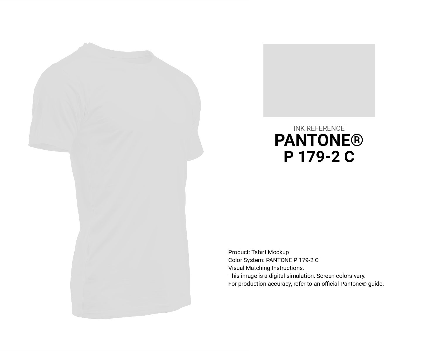 Creative T-shirt mockup featuring Pantone P 179-2 C Color | Hex color Code #dfdede. Perfect for fashion designers, apparel brands, and print-on-demand projects. #tshirt #mockup #fashion #dfdede