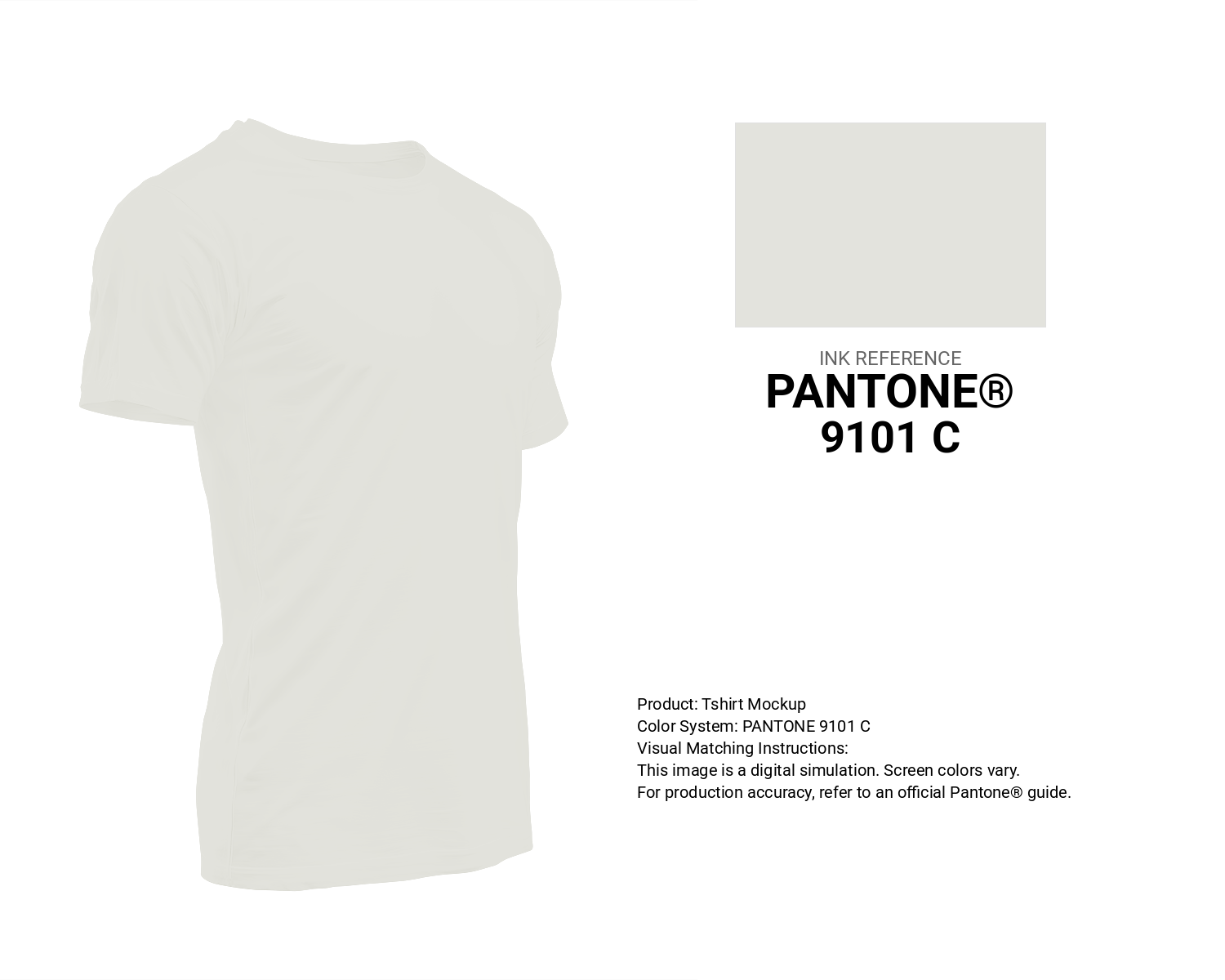 Creative T-shirt mockup featuring Pantone 9101 C Color | Hex color Code #e3e3dd. Perfect for fashion designers, apparel brands, and print-on-demand projects. #tshirt #mockup #fashion #e3e3dd