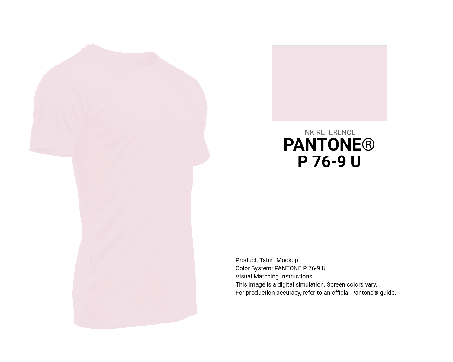Creative T-shirt mockup featuring Pantone 11-2511 Tpx Shrinking Violet Color | Hex color Code #f2e1e6. Perfect for fashion designers, apparel brands, and print-on-demand projects. #tshirt #mockup #fashion #f2e1e6