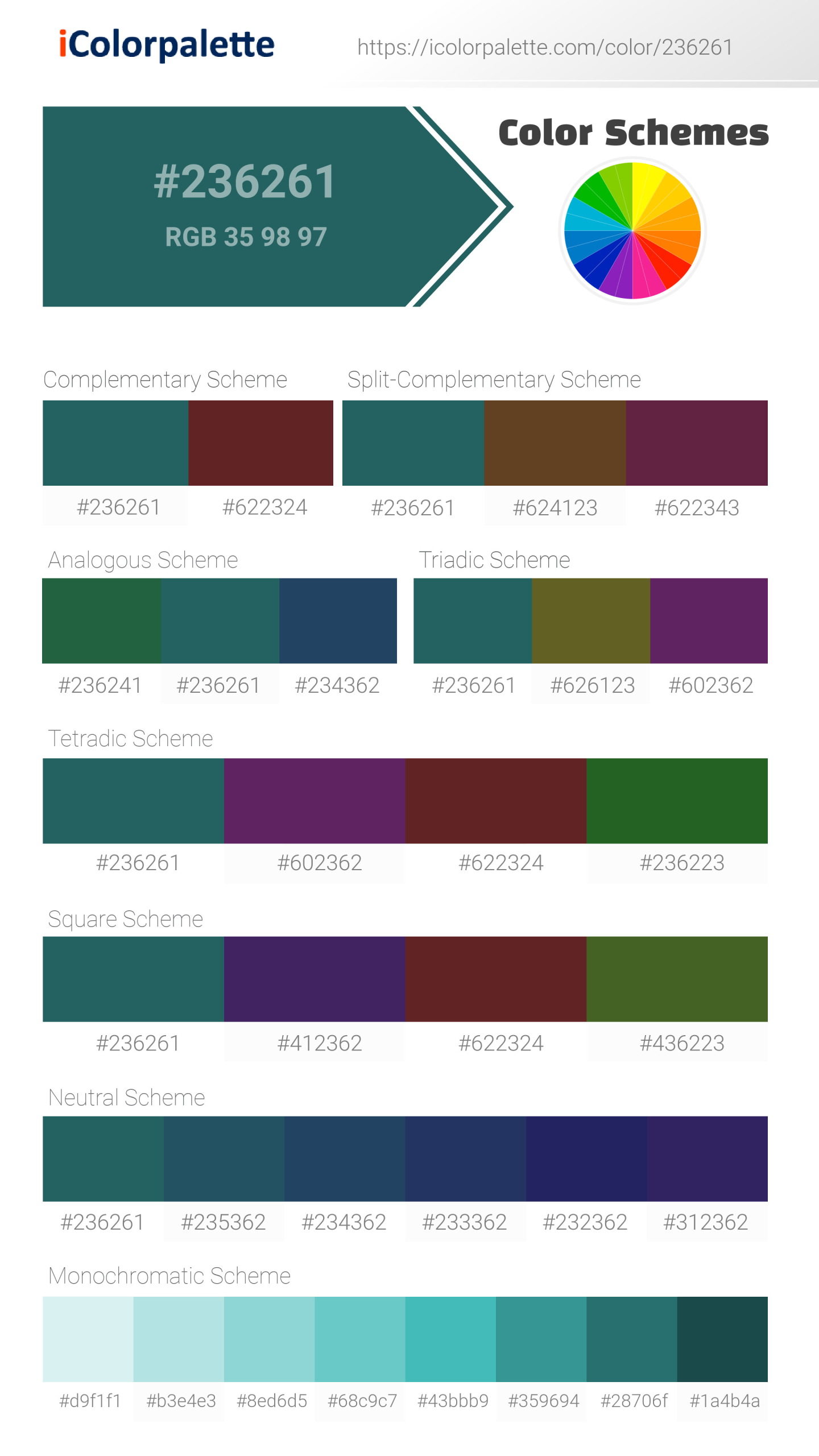 #236261 Color Schemes Image