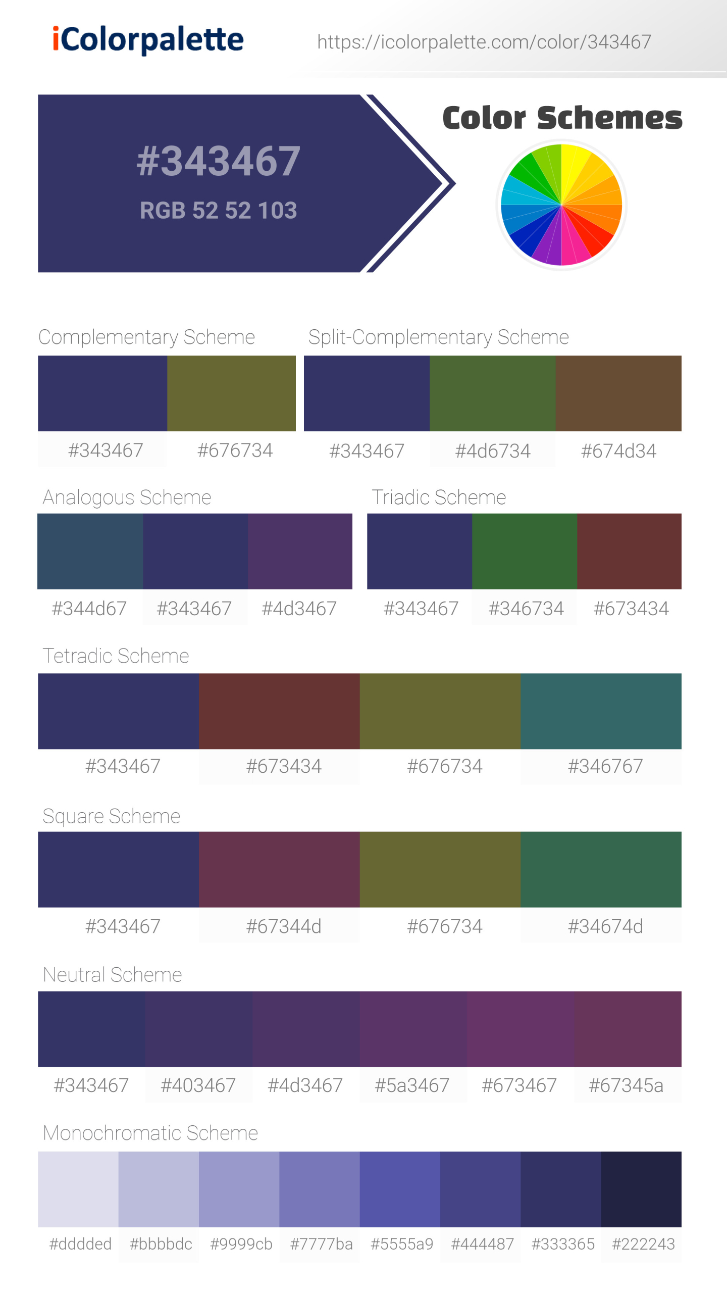 Color Palette With Five Shade Prussian Blue Deep Koamaru Gallery