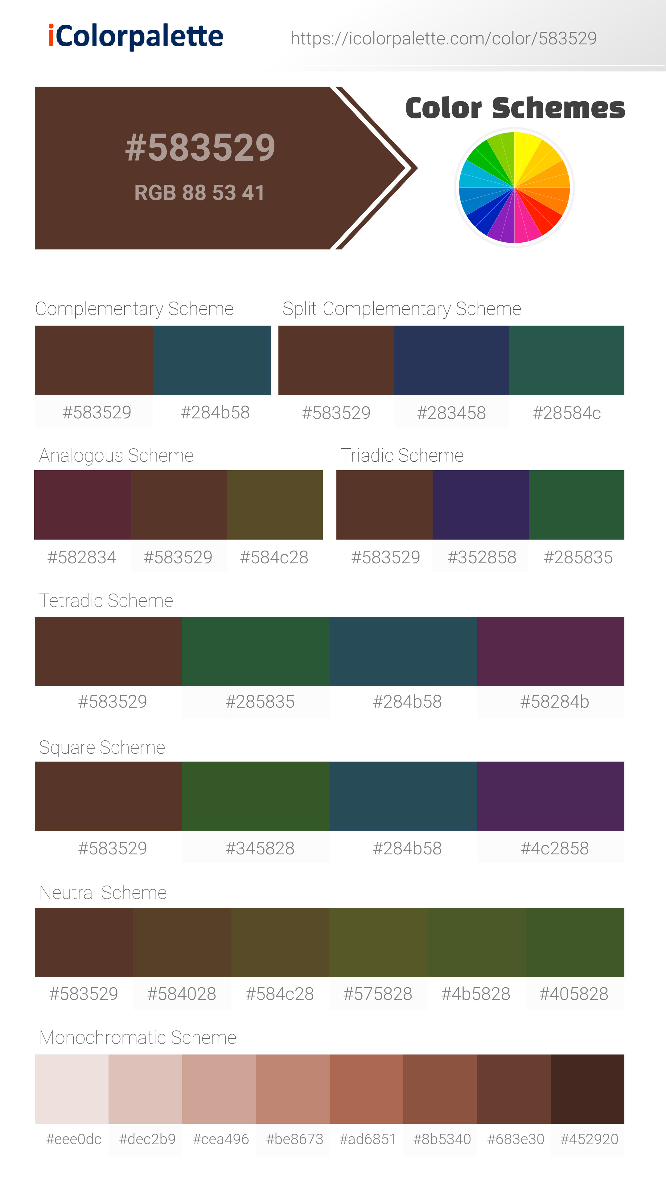 Tuk Tuk ( similar ) Color | 583529 information | Hsl | Rgb | Pantone