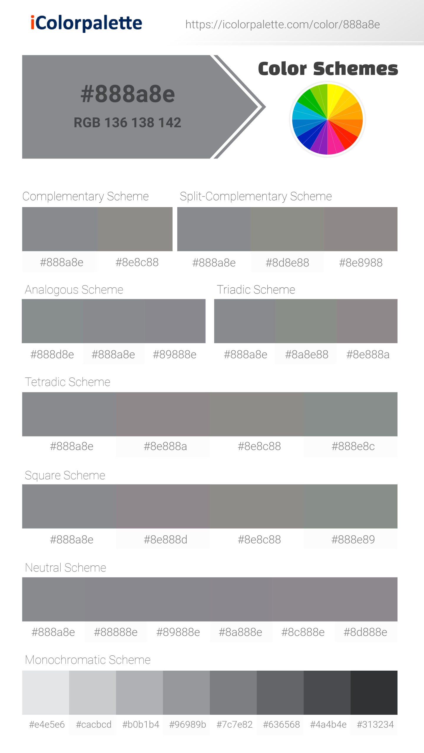 Heavy Metal Armor Color | 888a8e information | Hsl | Rgb | Pantone
