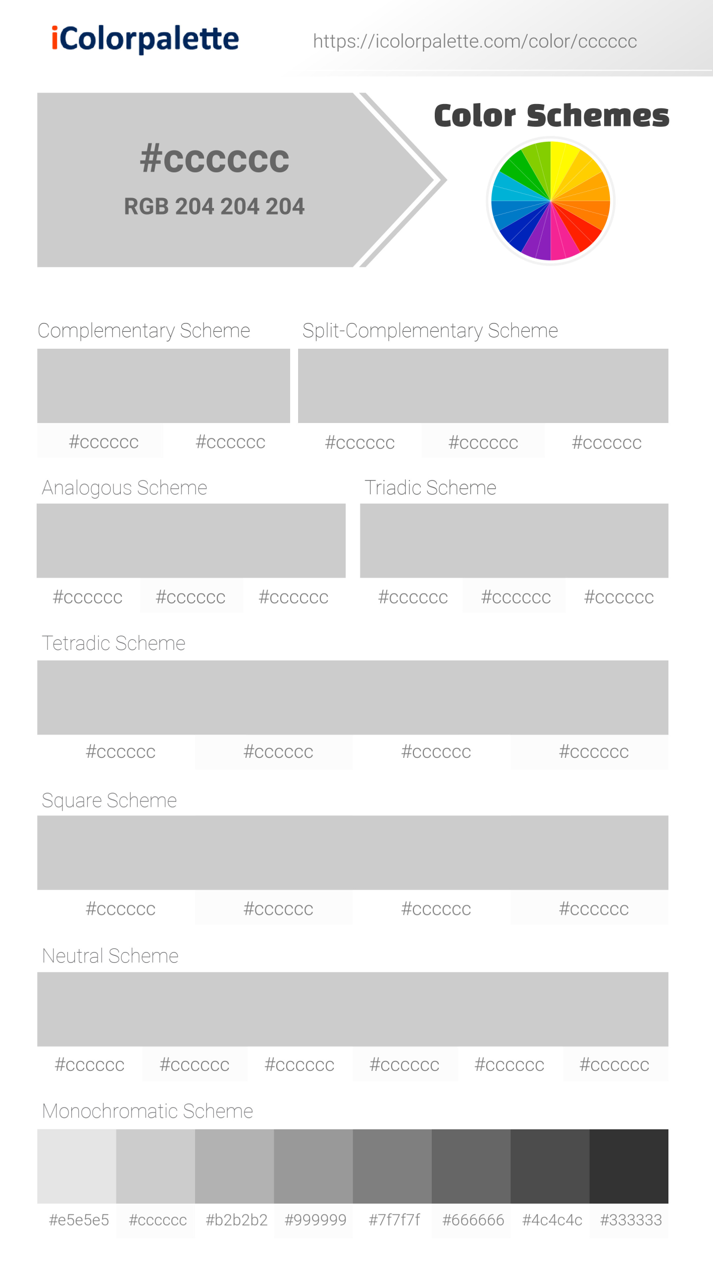 #cccccc Color Schemes Image