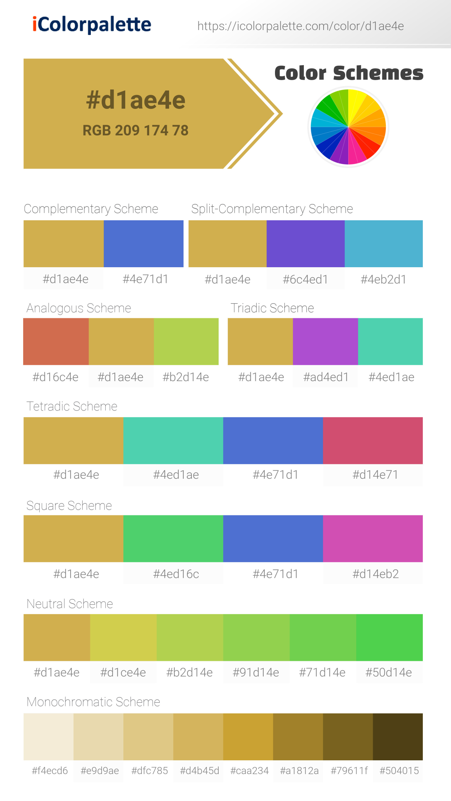 Haystacks ( similar ) Color | d1ae4e information | Hsl | Rgb | Pantone