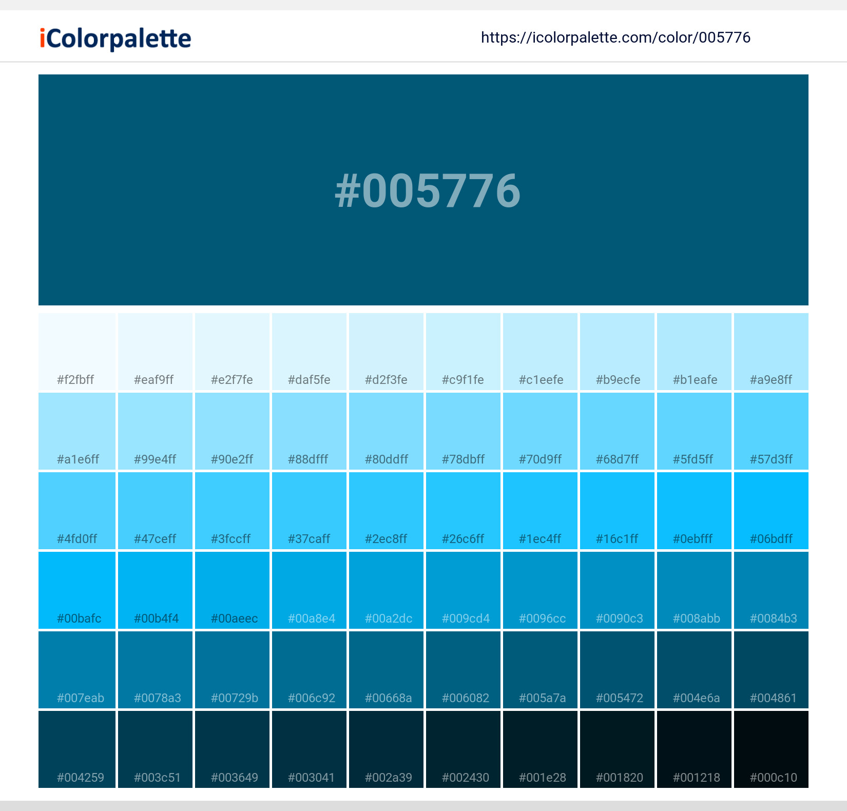 #005776 Solid Color Image