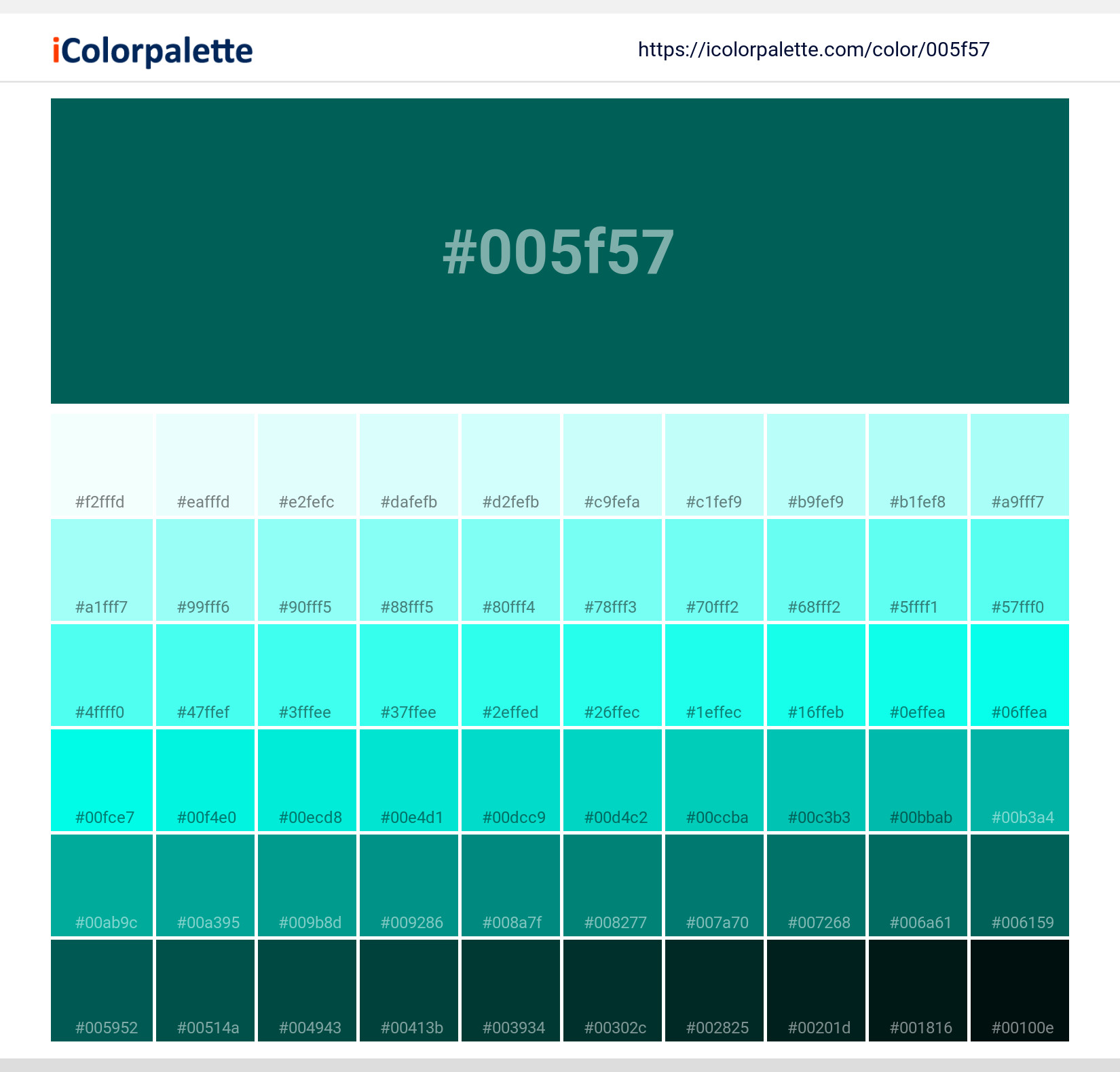 #005f57 Solid Color Image