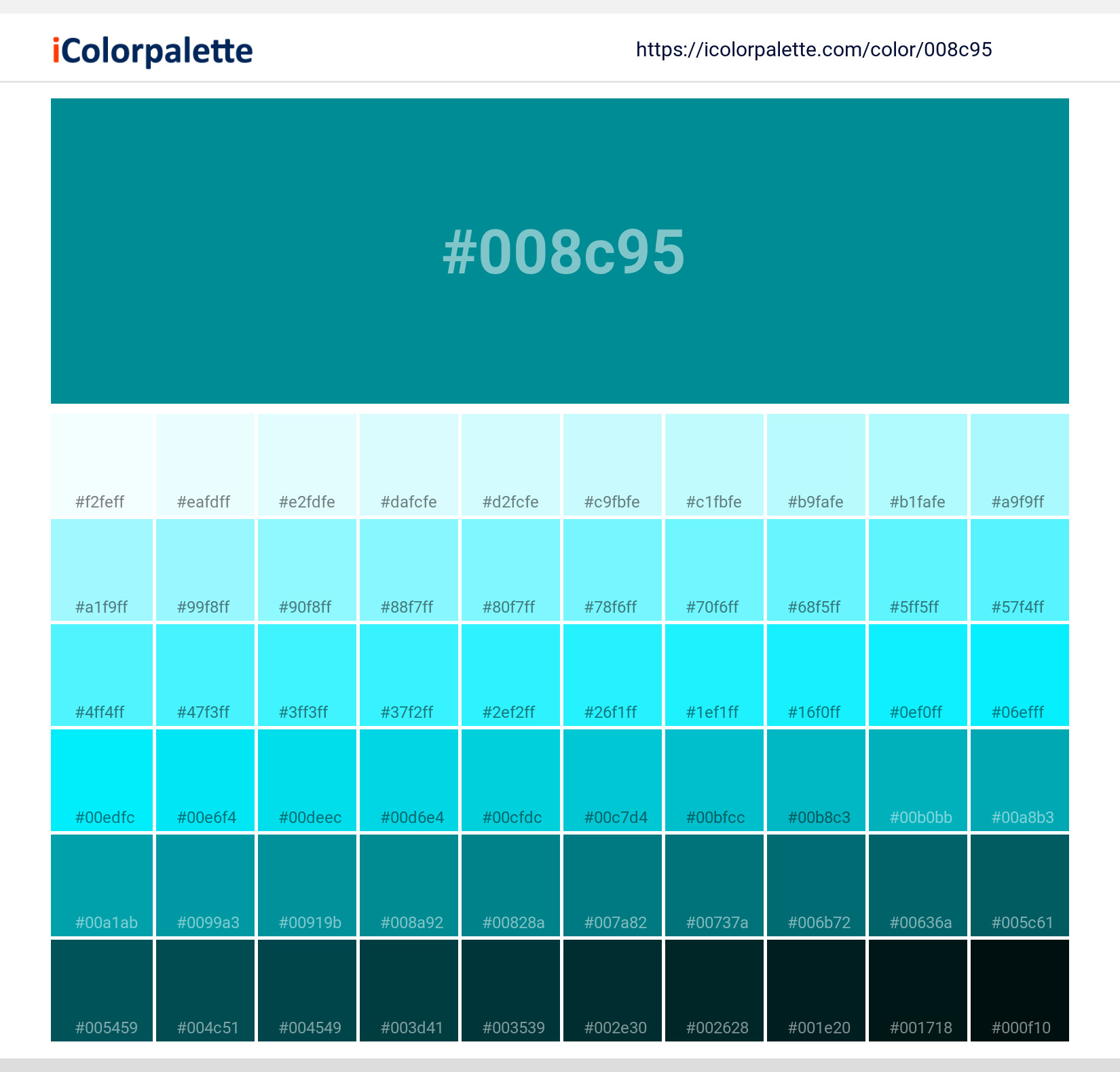 Pantone 321 C Color | Hex color Code #008c95 information | Hsl | Rgb ...