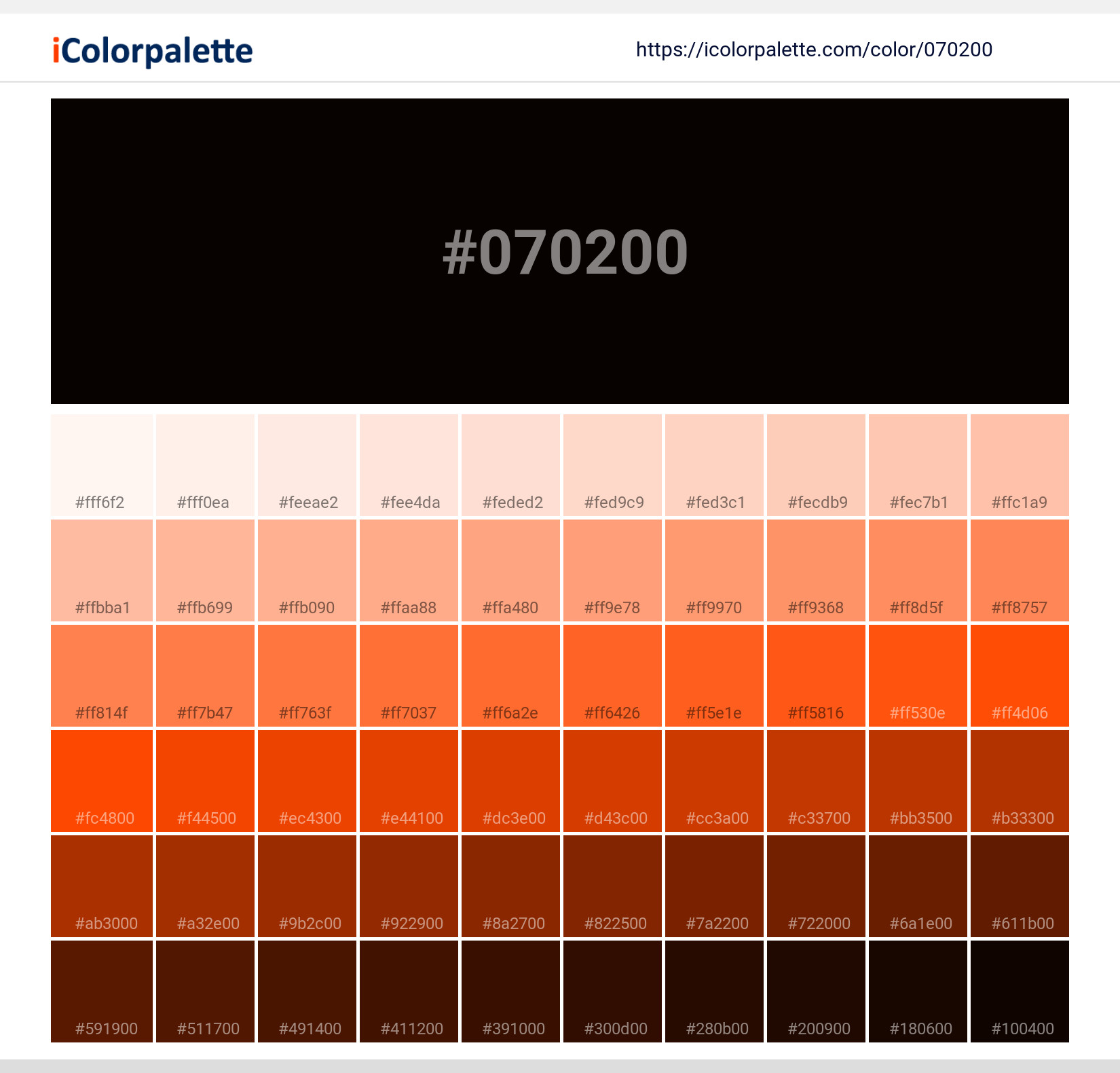 #070200 Solid Color Image