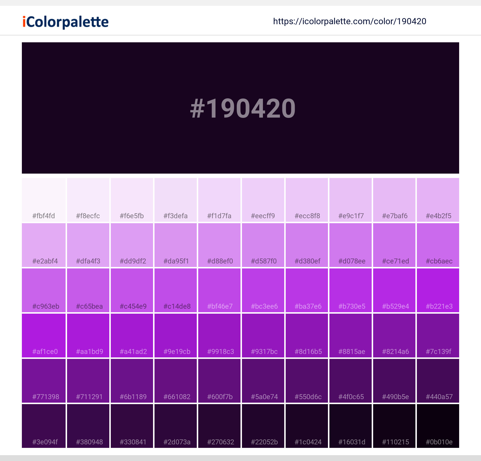 Election Night ( similar ) Color | 190420 information | Hsl | Rgb