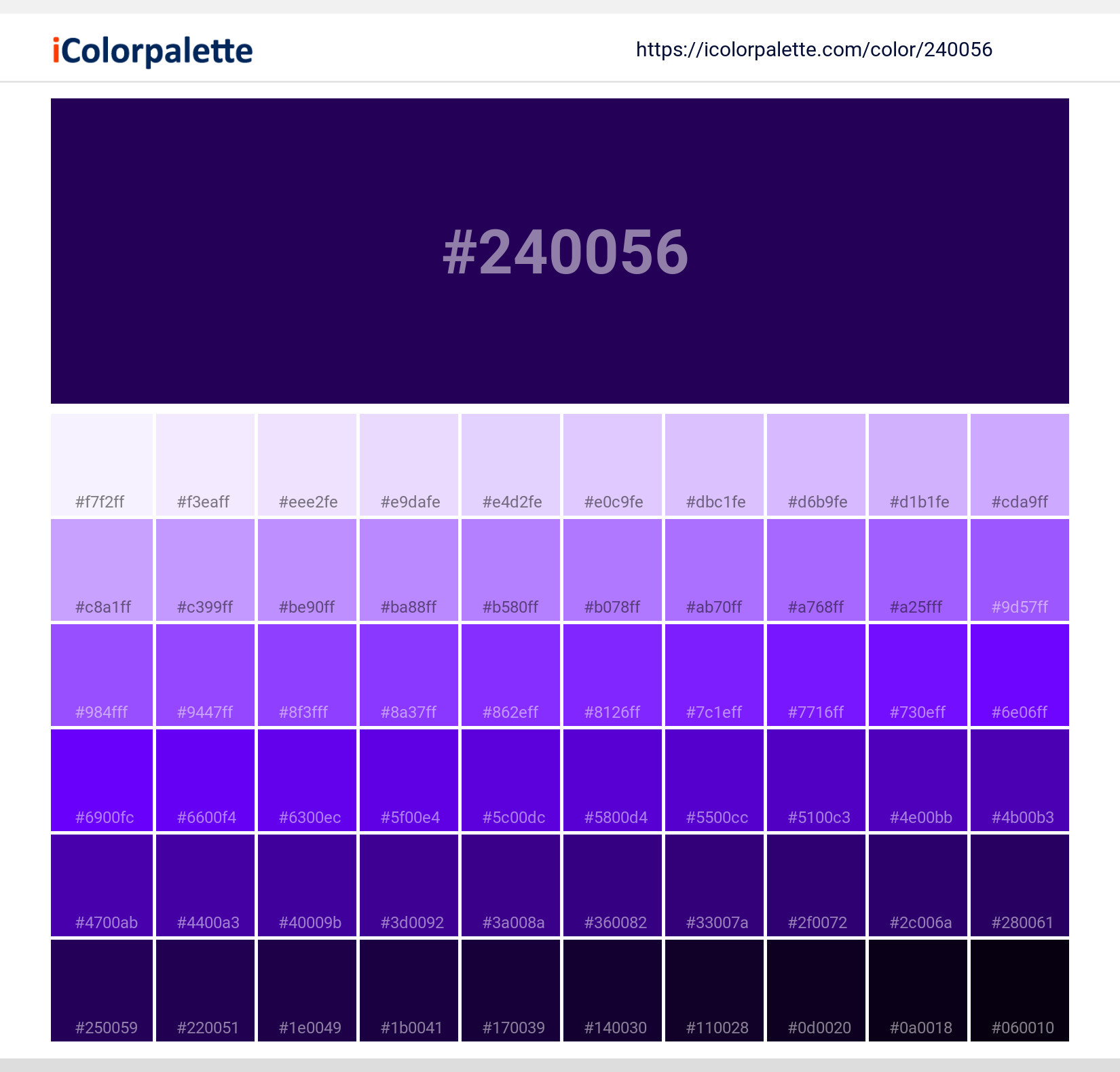 Crowberry (similar) Color | 240056 | Color conversion CMYK | Hsl | Rgb ...