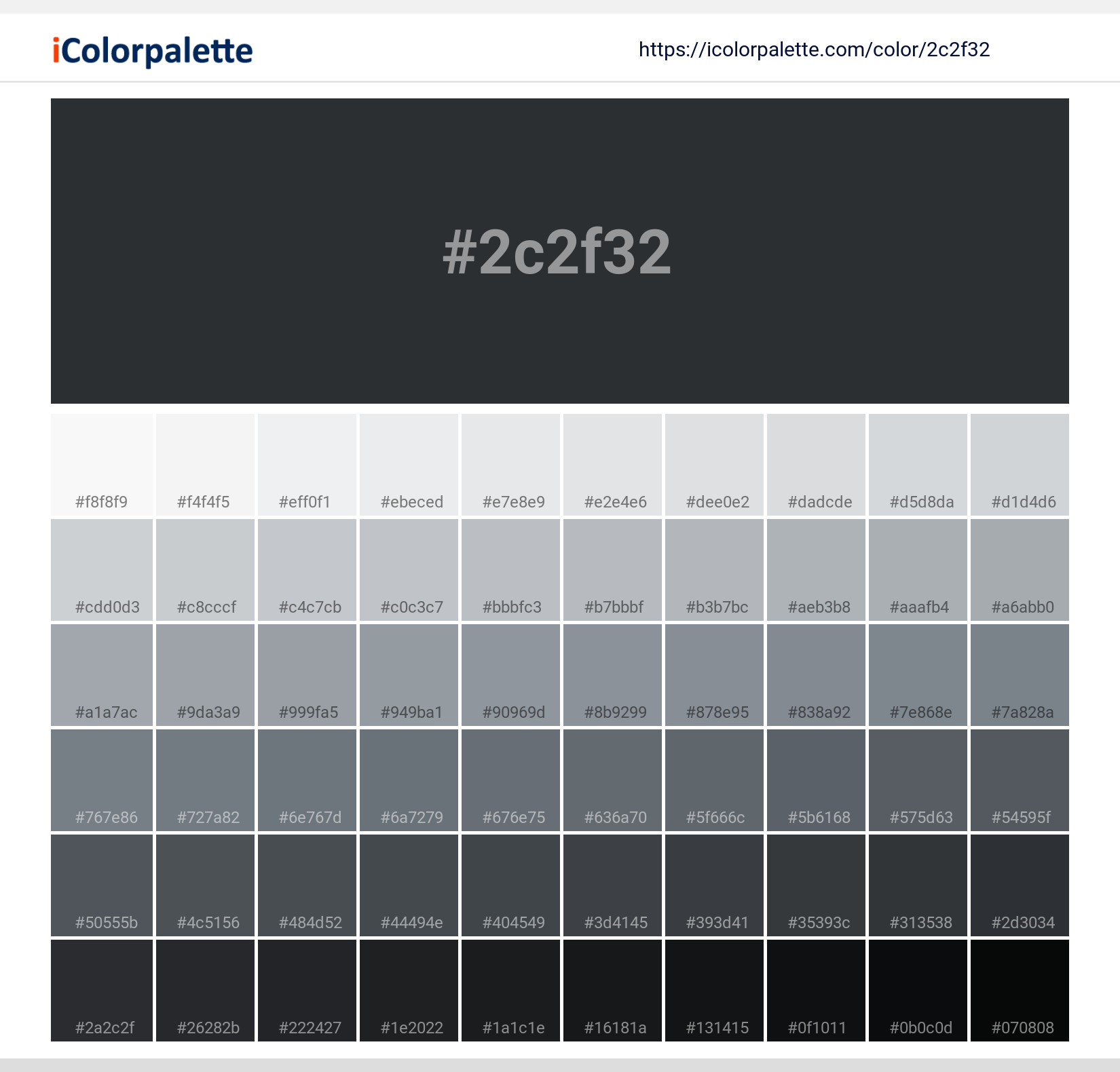 #2c2f32 Solid Color Image